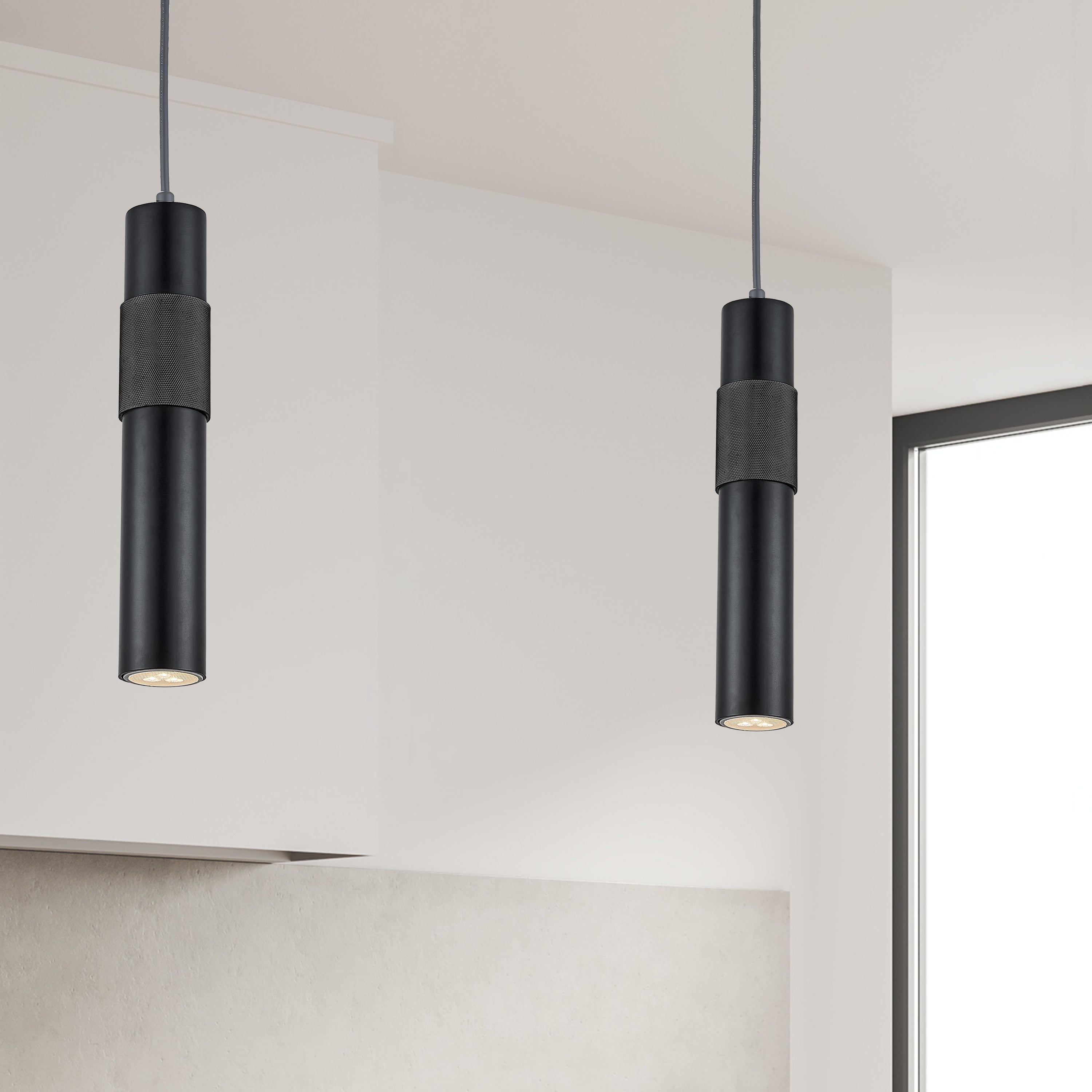 Dainolite Passwell - PSW-121P-MB - 1 Light Pendant Matte Black - Matte Black