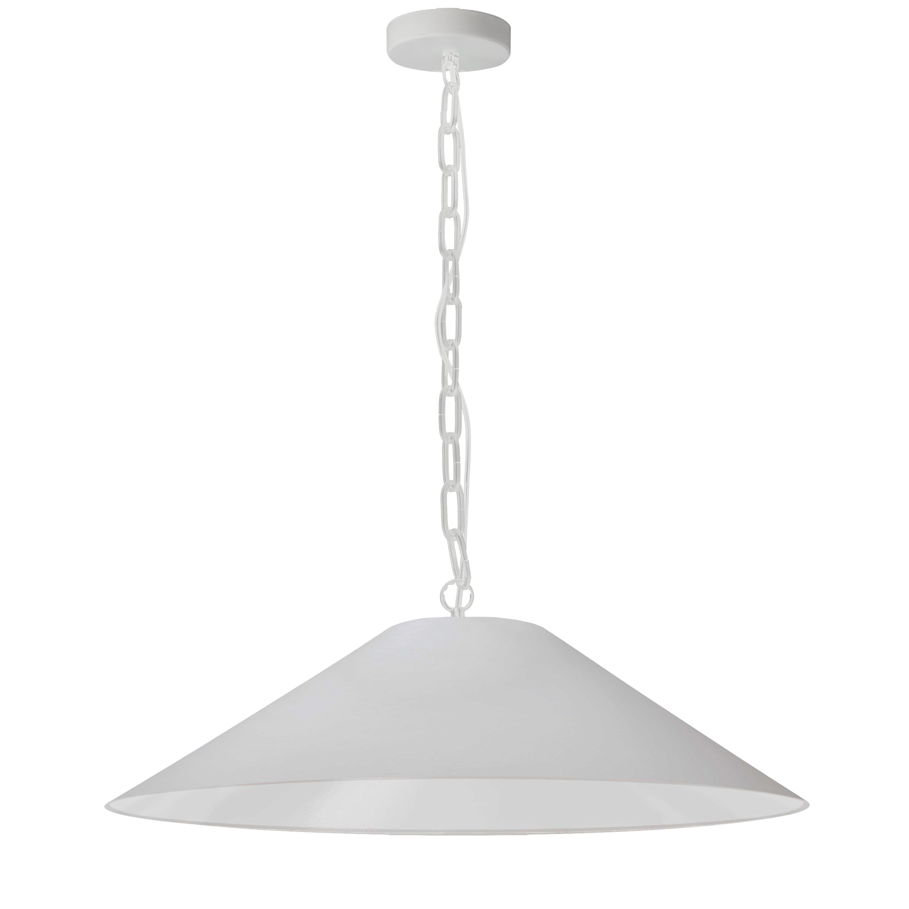 Dainolite Presley - PSY-L-MW-790 - 1 Light Pendant, Matte White with White Shade - White