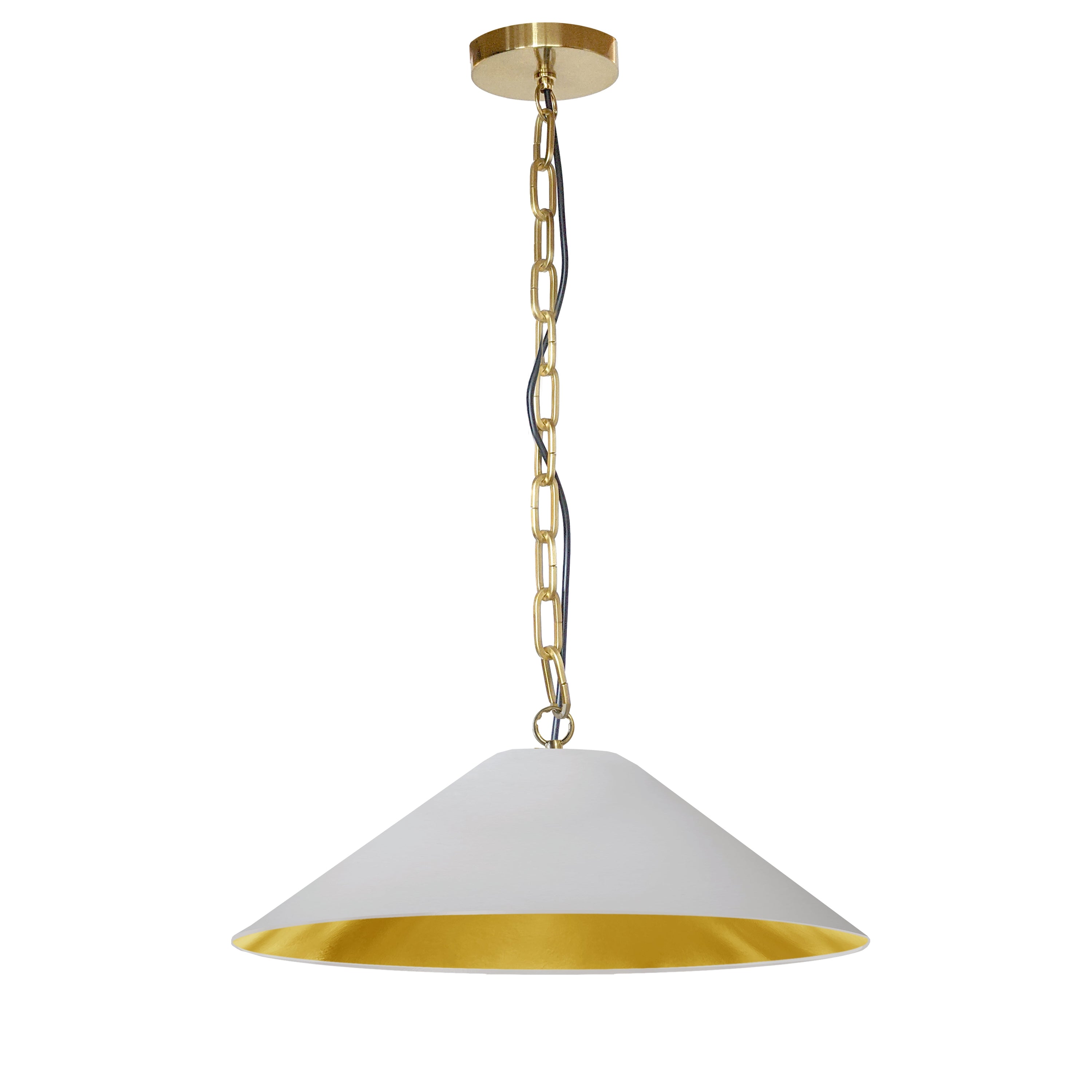 Dainolite Presley - PSY-M-AGB-692 - 1 Light Pendant, Aged Brass with White Shade - White