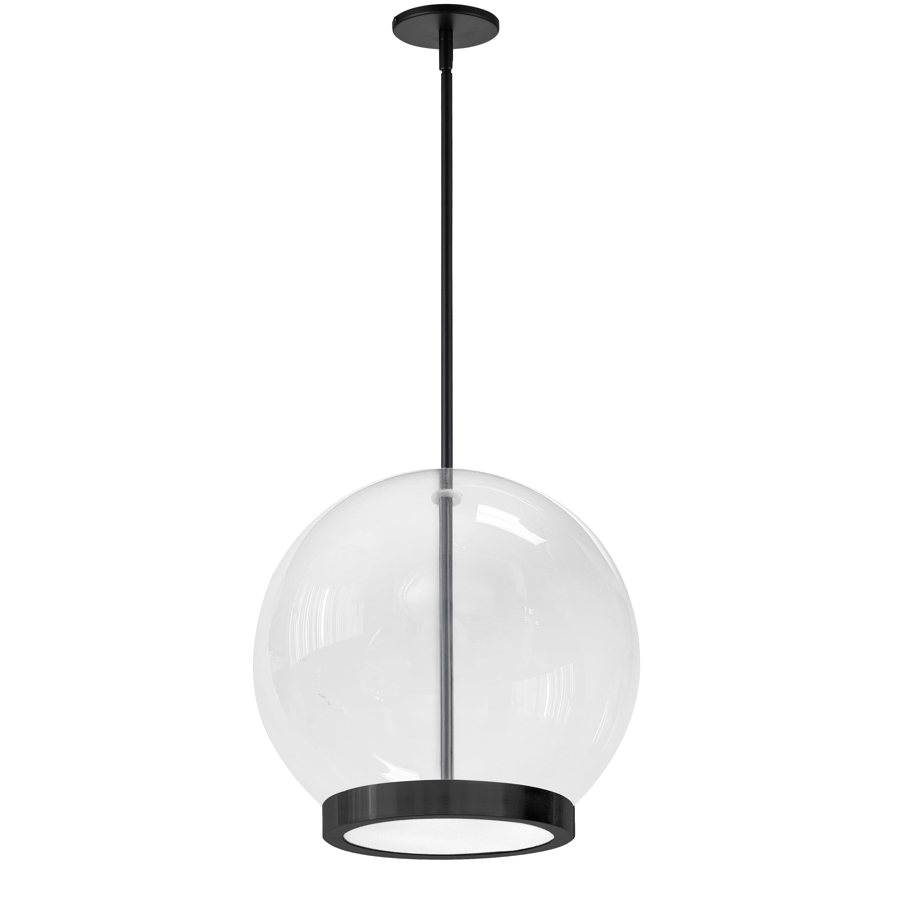 Dainolite Picotas - PTS-1215LEDP-MB - 15W Pendant, Matte Black with Clear Glass - Clear