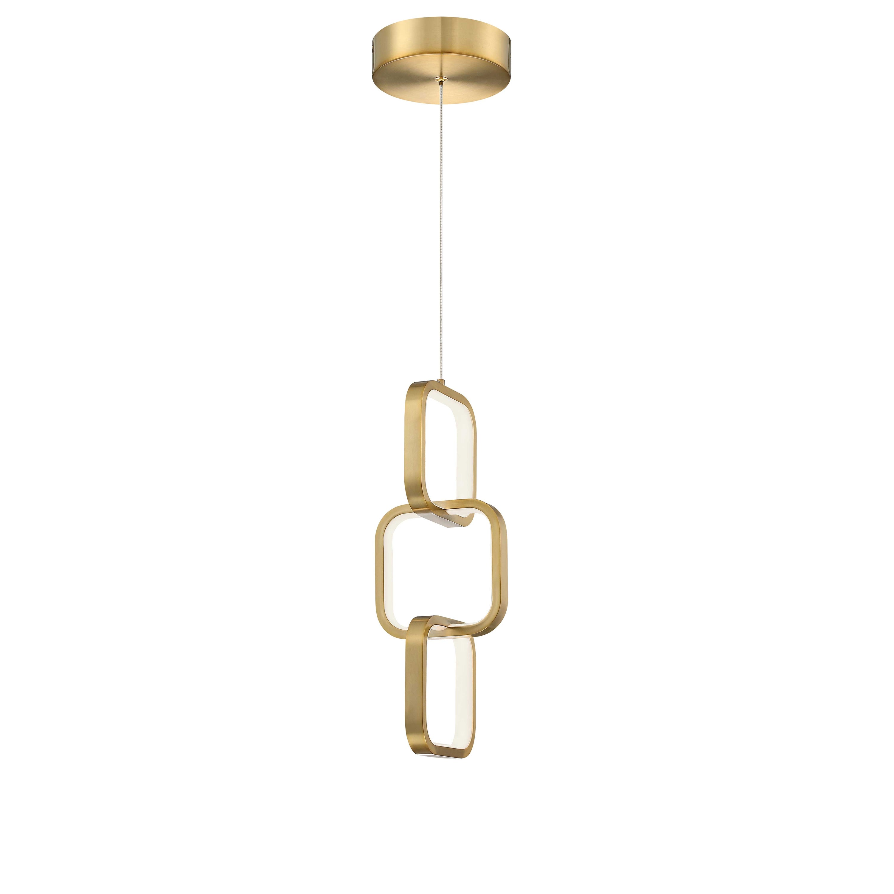 Dainolite Patsy - PTY-1522LEDP-AGB - 20W Pendant, Aged Brass w/ White Silicone Diffuser - Aged Brass