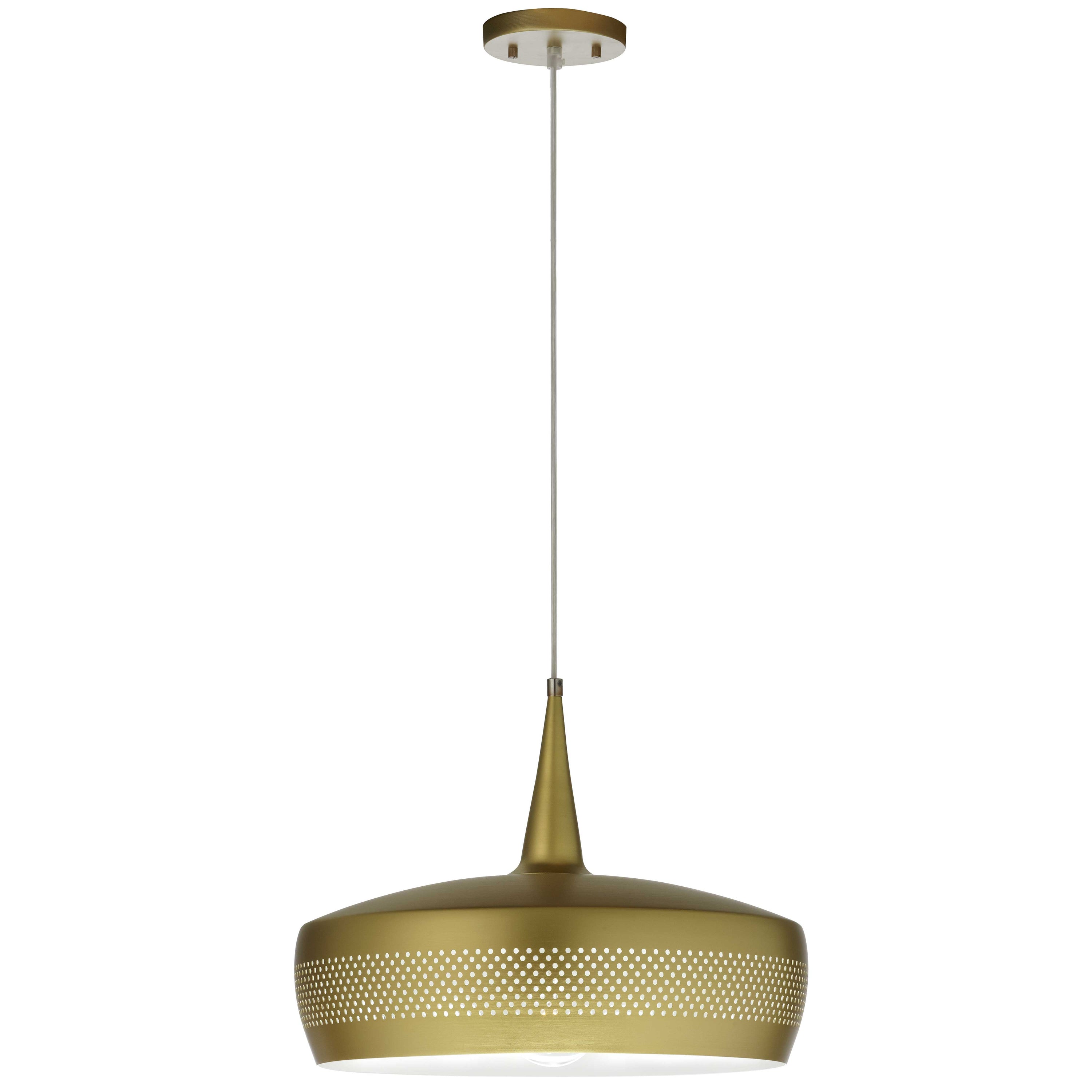 Dainolite Pixie - PXE-161P-AGB - 1 Light Pendant, Painted Aged Brass - Aged Brass