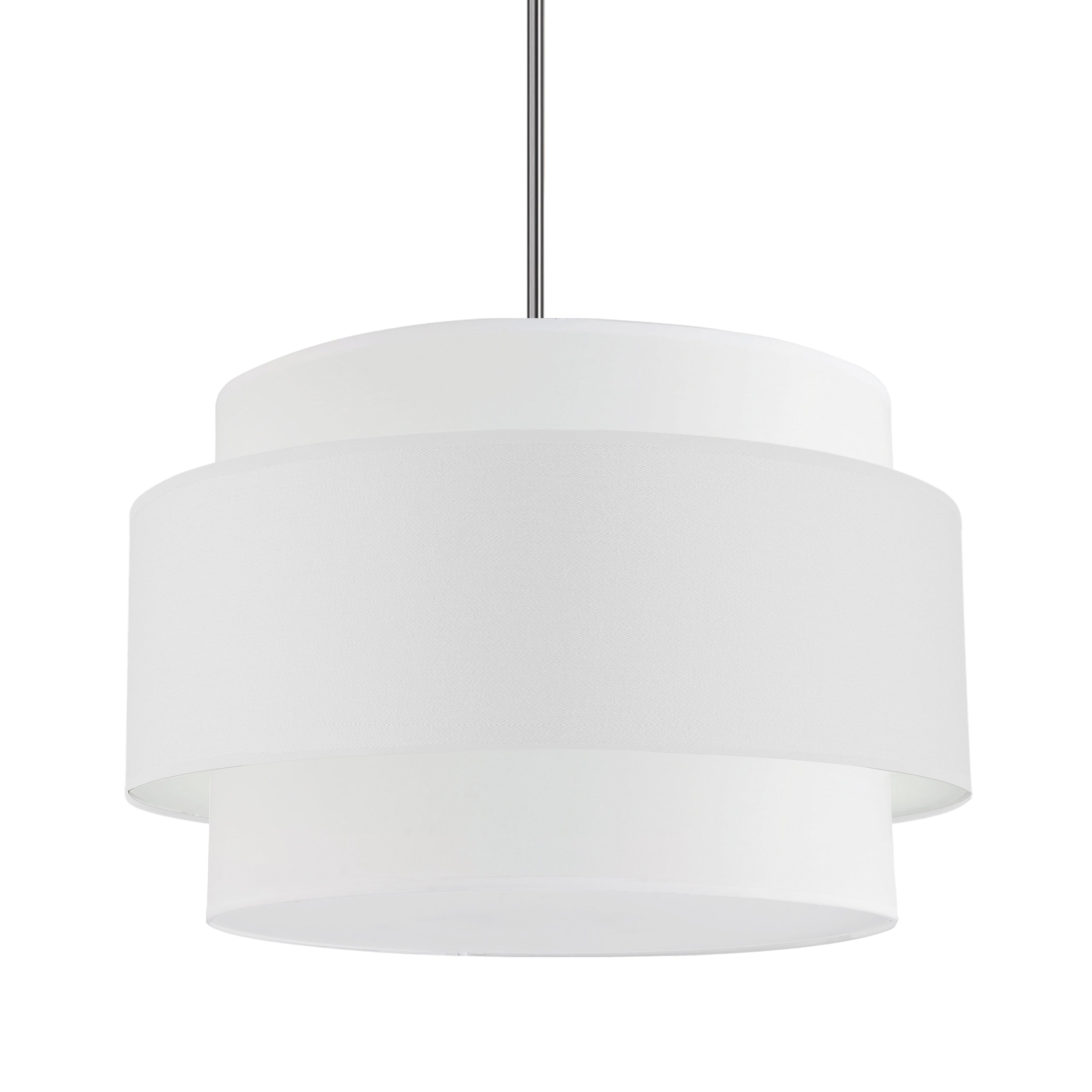 Dainolite Priya - PYA-224C-PC-WH - 4 Light Chandelier Fixture, Polished Chrome with White Shade - White