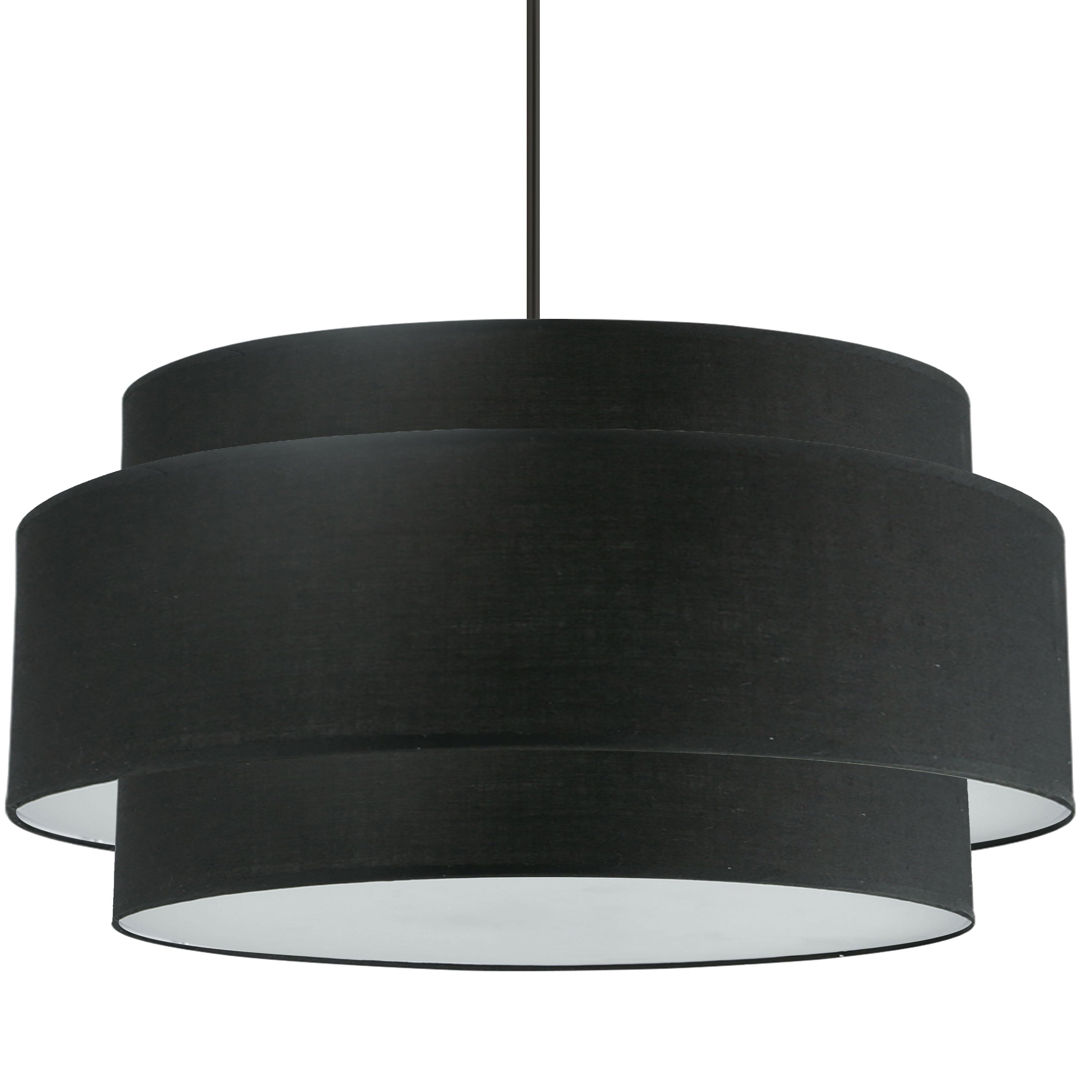 Dainolite Priya - PYA-304C-MB-BK - 4 Light Chandelier Fixture, Matte Black with Black Shade - Black