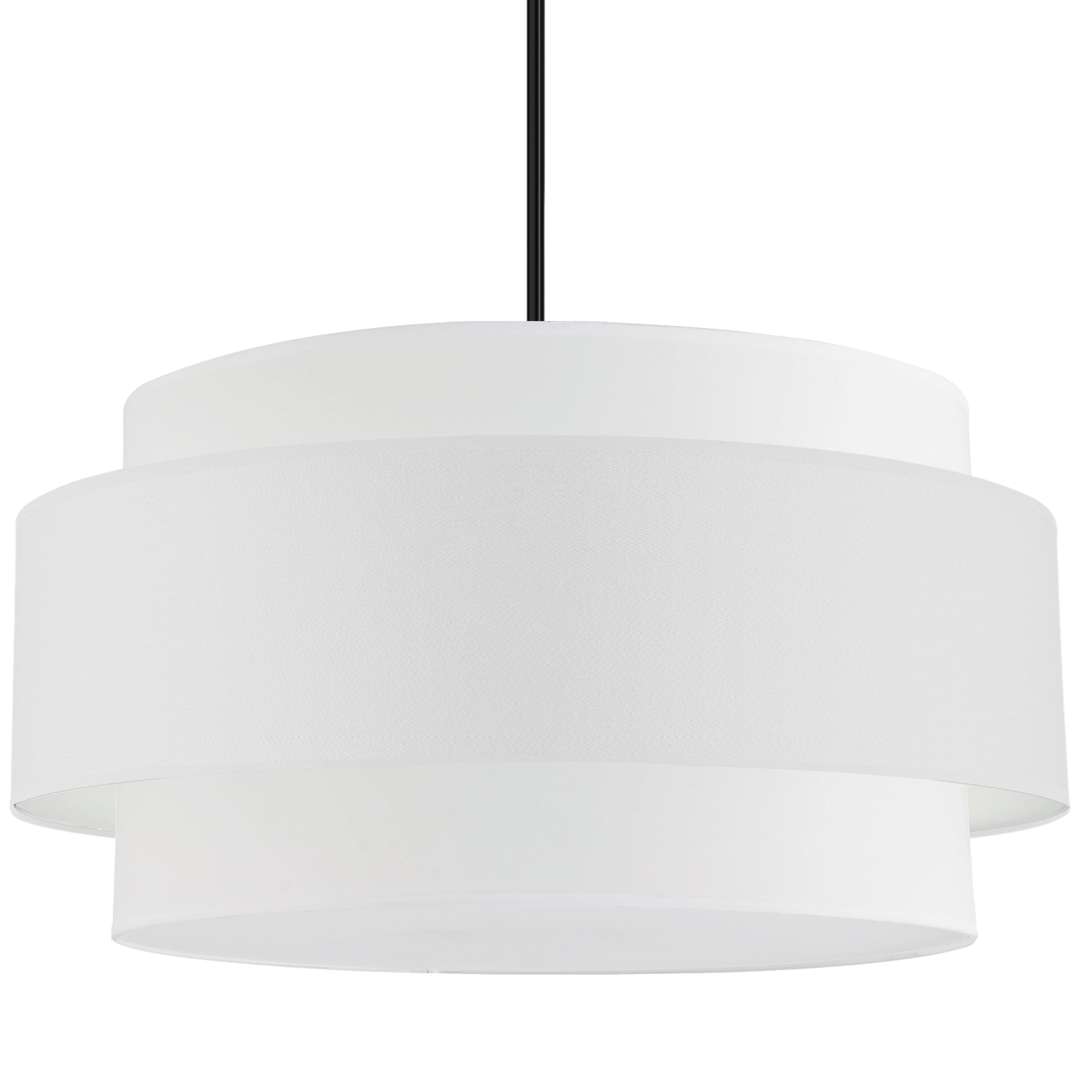 Dainolite Priya - PYA-304C-MB-WH - 4 Light Chandelier Fixture, Matte Black with White Shade - White