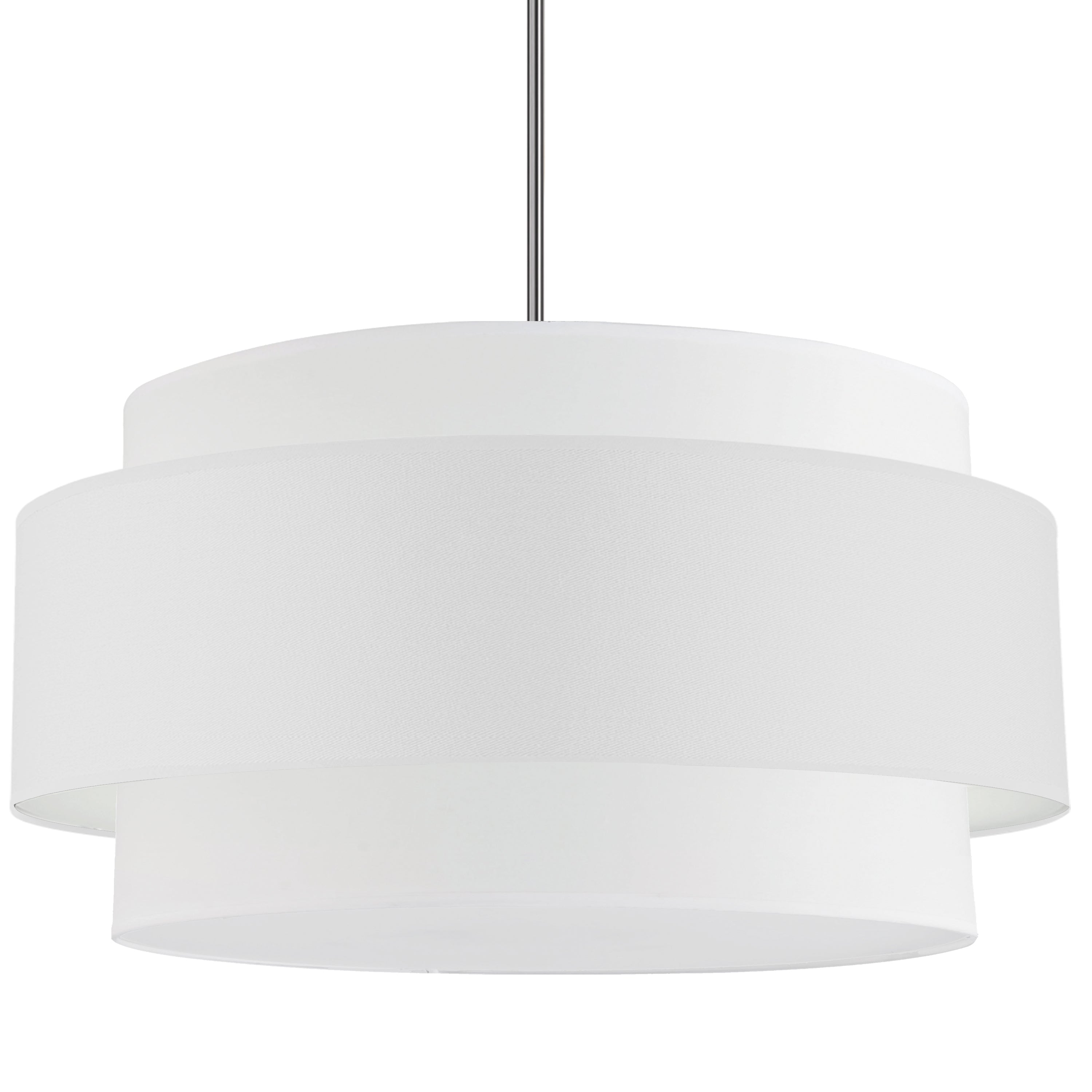 Dainolite Priya - PYA-304C-PC-WH - 4 Light Chandelier Fixture, Polished Chrome with White Shade - White