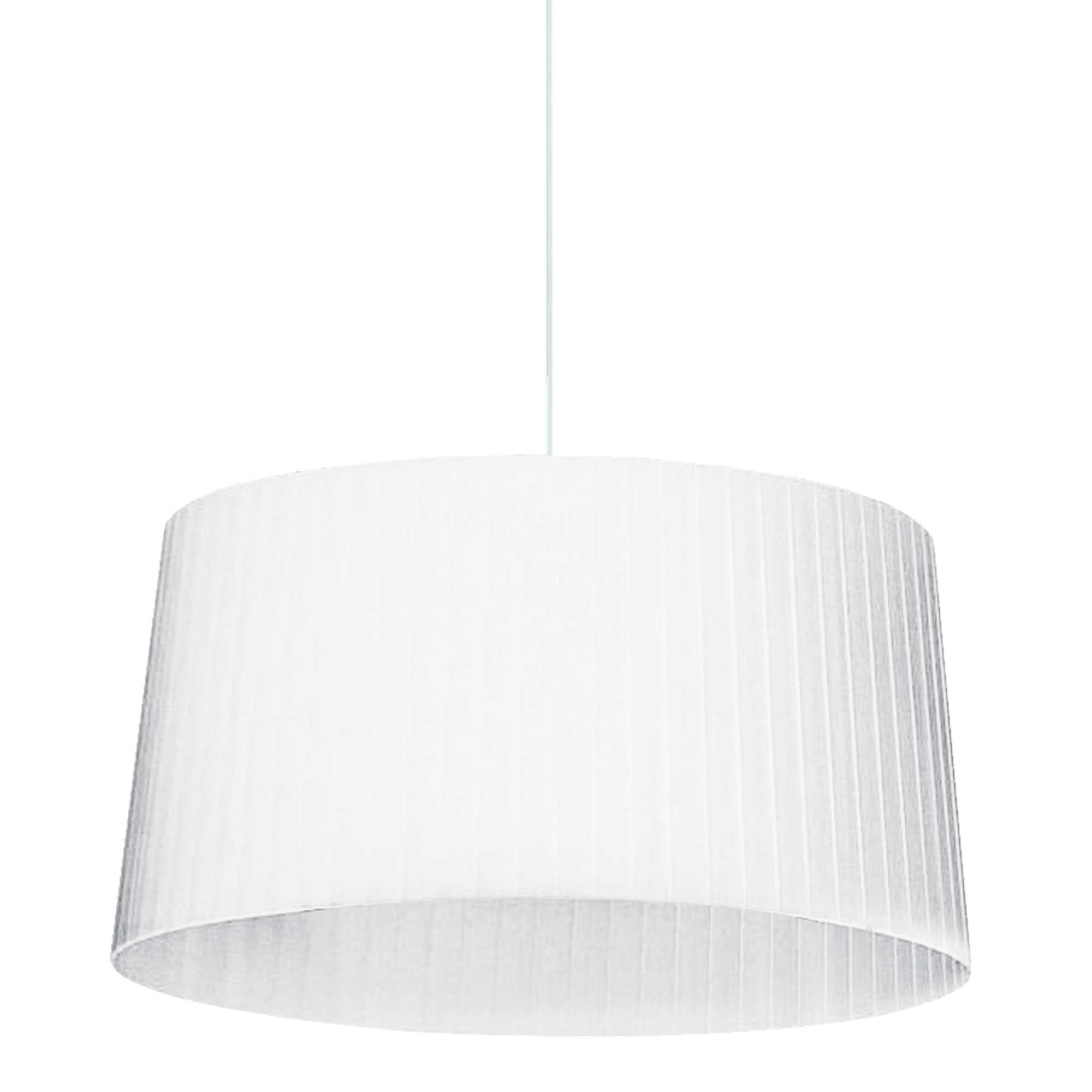 Dainolite Ramira - RAM-241P-MW-WH - 1 Light Pendant, Matte White with a White Ribbon Shade - White