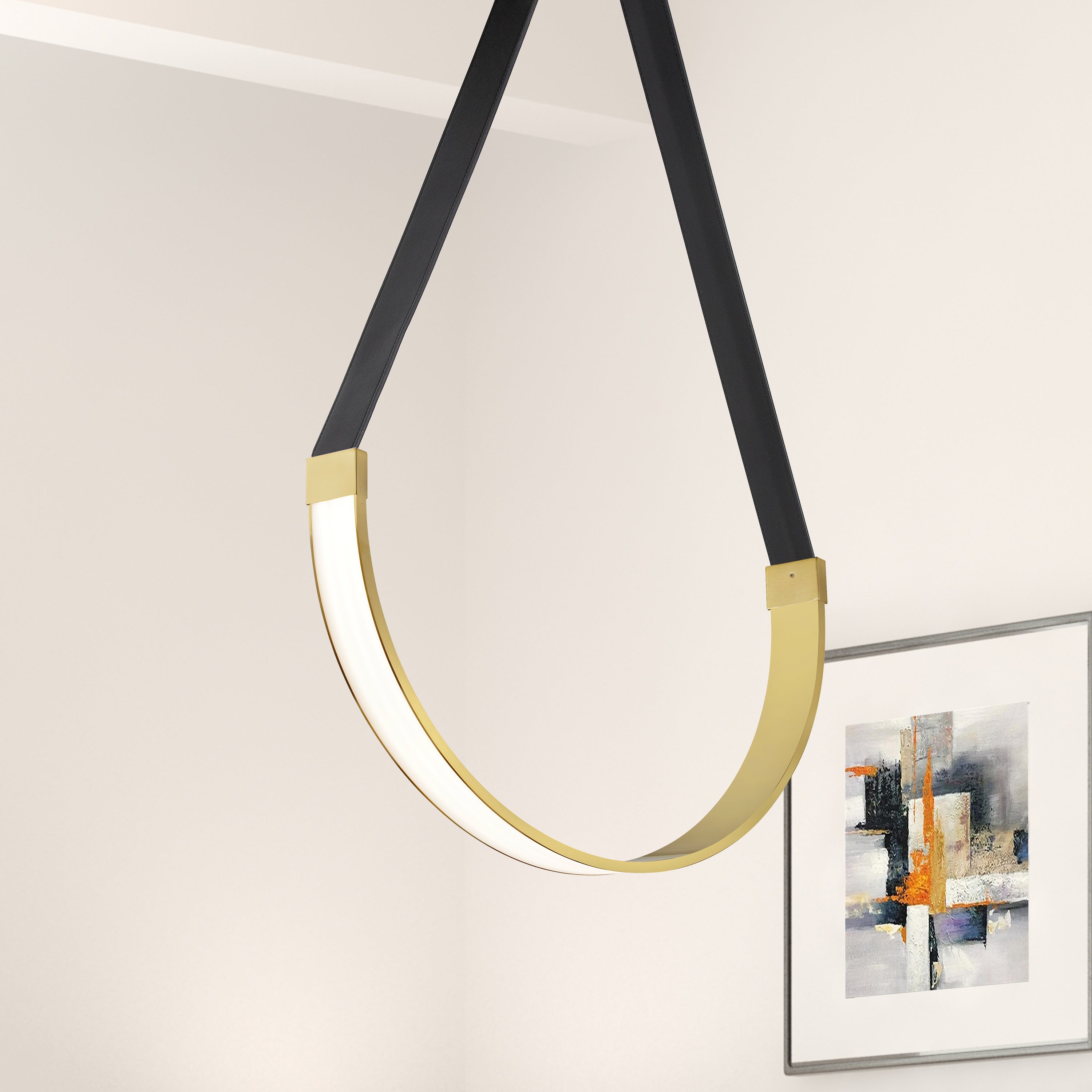 Dainolite Regan - REG-241LEDP-AGB - 30W Pendant Aged Brass with White Silicone Diffuser - Aged Brass