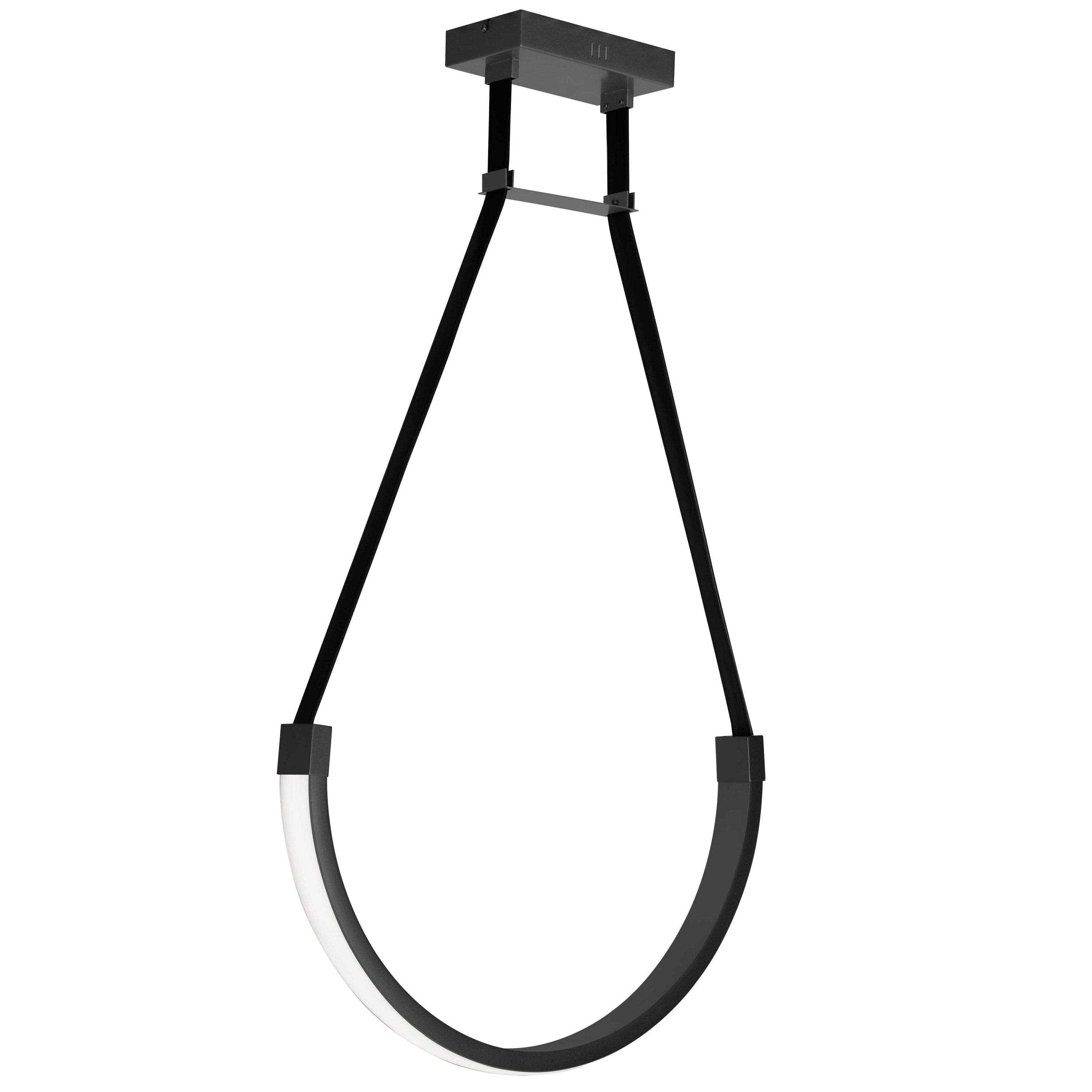 Dainolite Regan - REG-241LEDP-MB - 30W Pendant Matte Black with White Silicone Diffuser - Matte Black