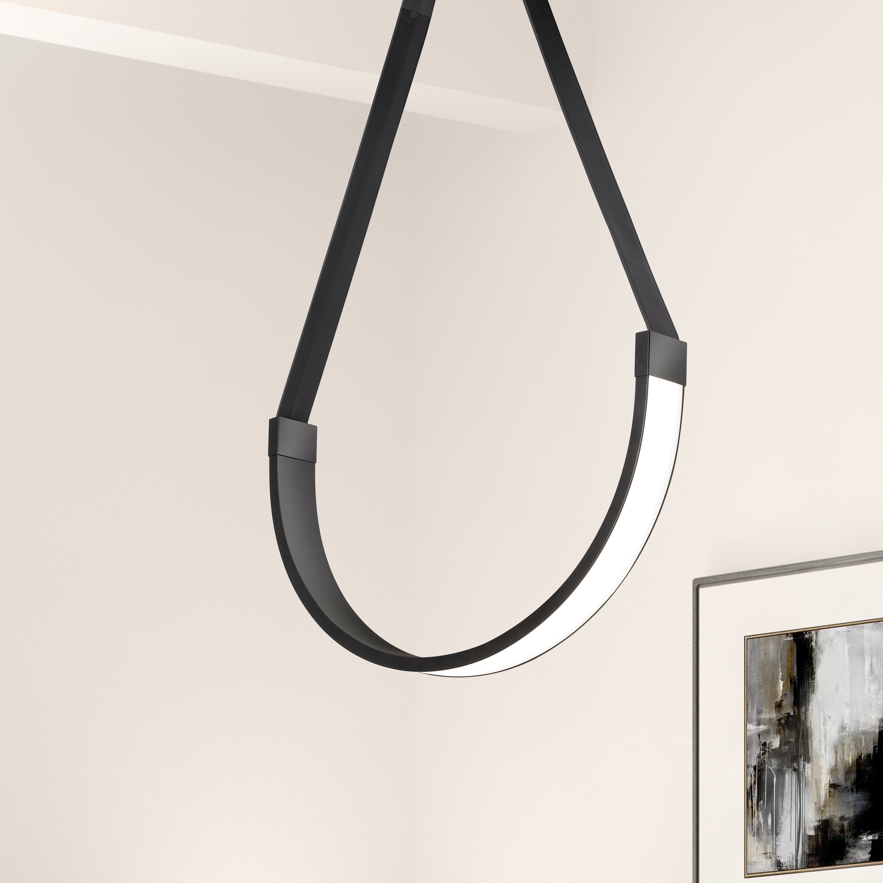 Dainolite Regan - REG-241LEDP-MB - 30W Pendant Matte Black with White Silicone Diffuser - Matte Black