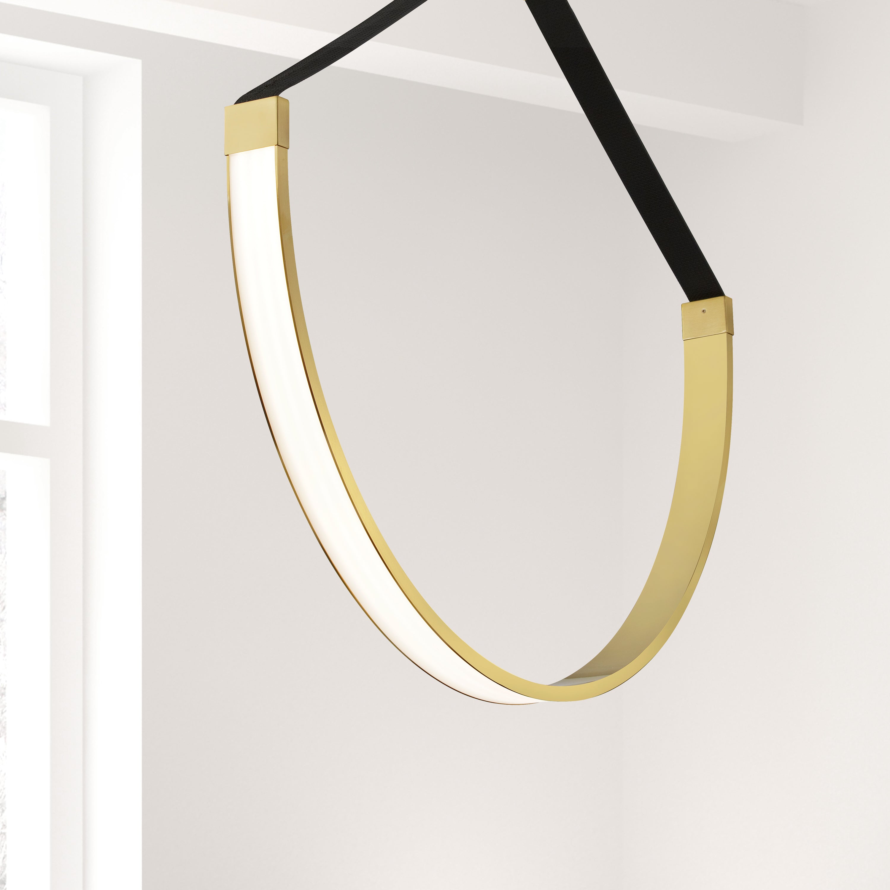 Dainolite Regan - REG-401LEDP-AGB - 50W Pendant Aged Brass with White Silicone Diffuser - Aged Brass