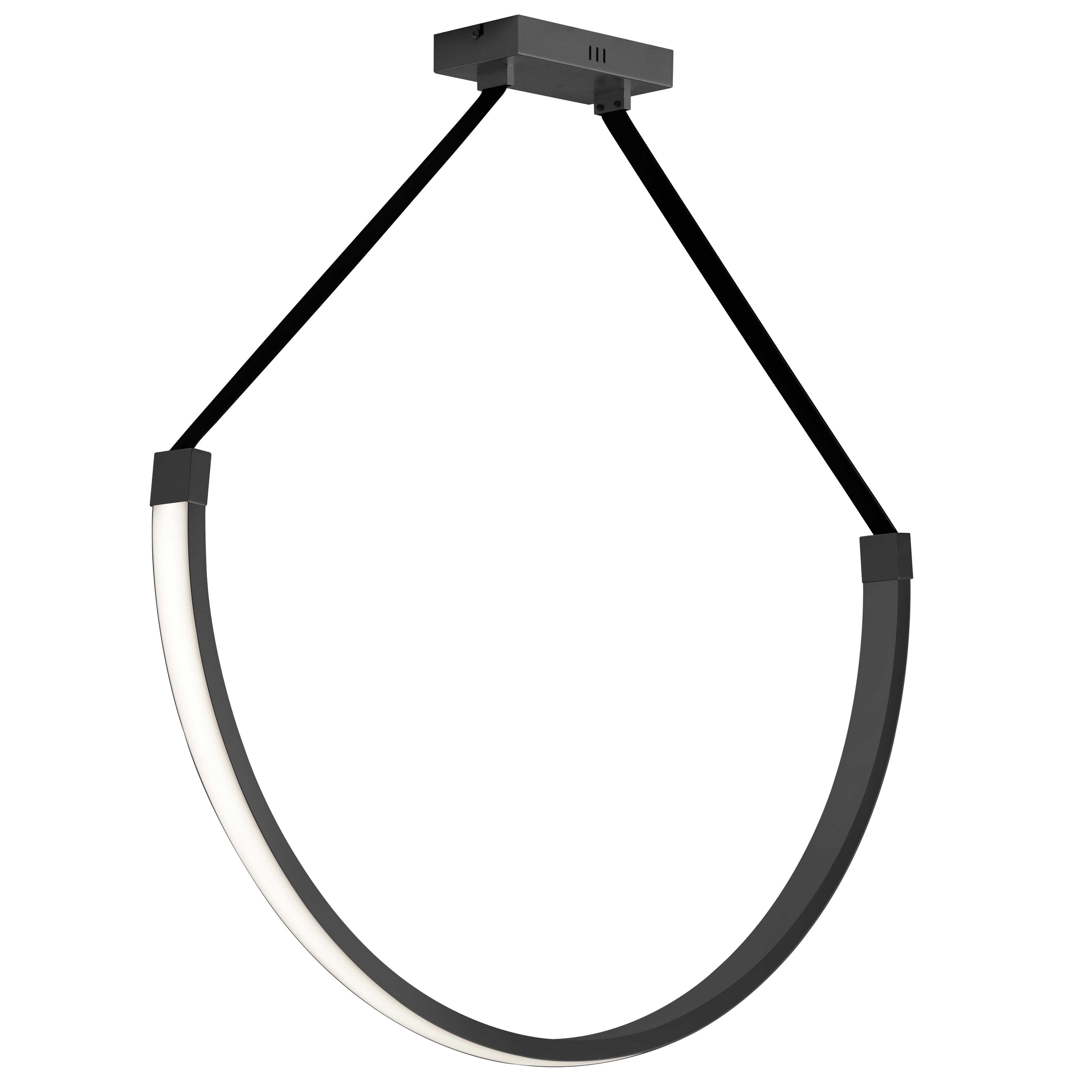 Dainolite Regan - REG-401LEDP-MB - 50W Pendant Matte Black with White Silicone Diffuser - Matte Black