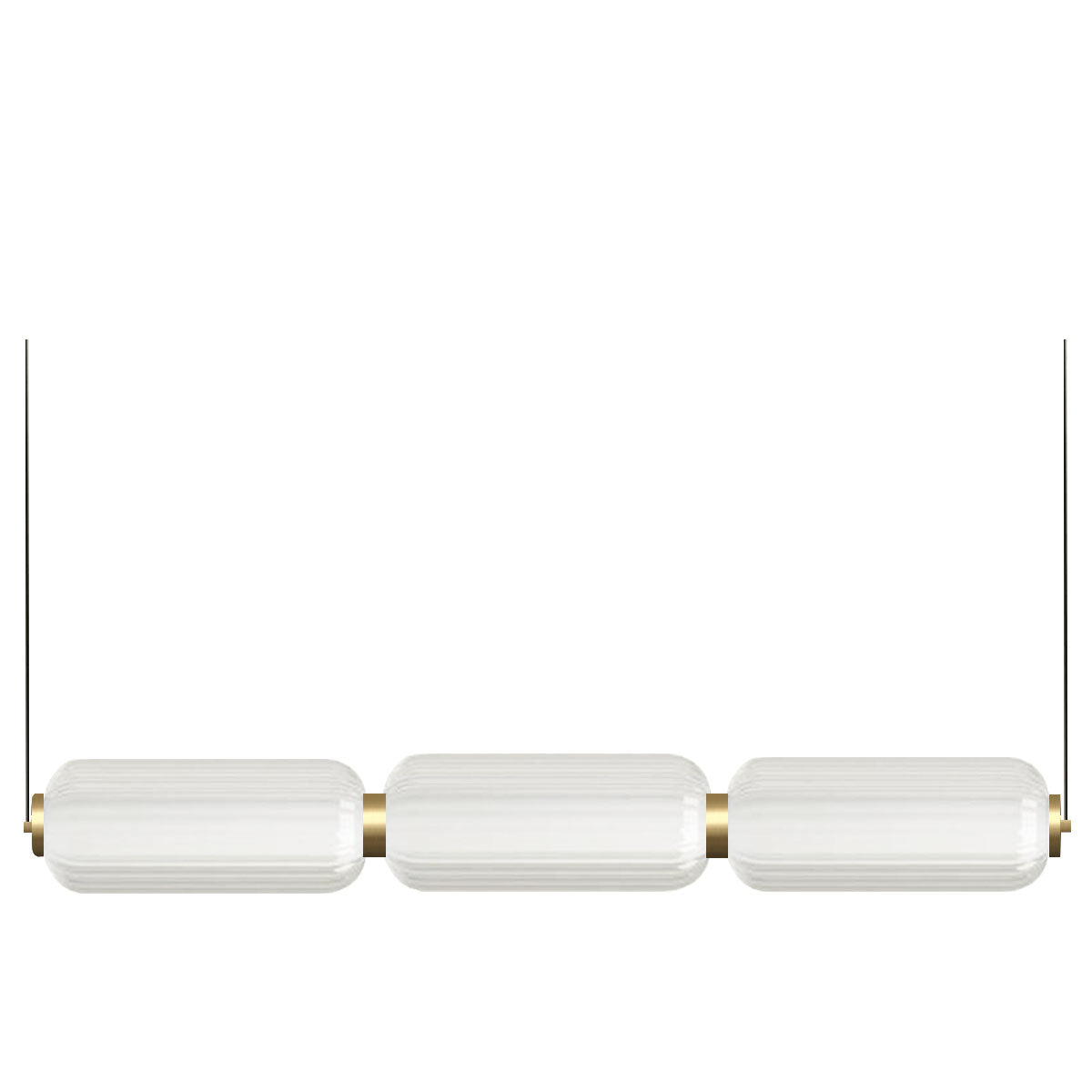 Dainolite Ramona - RMA-3830LEDHP-AGB - 30W LED Horizontal Pendant, Aged Brass with Clear Fluted Glass - Clear