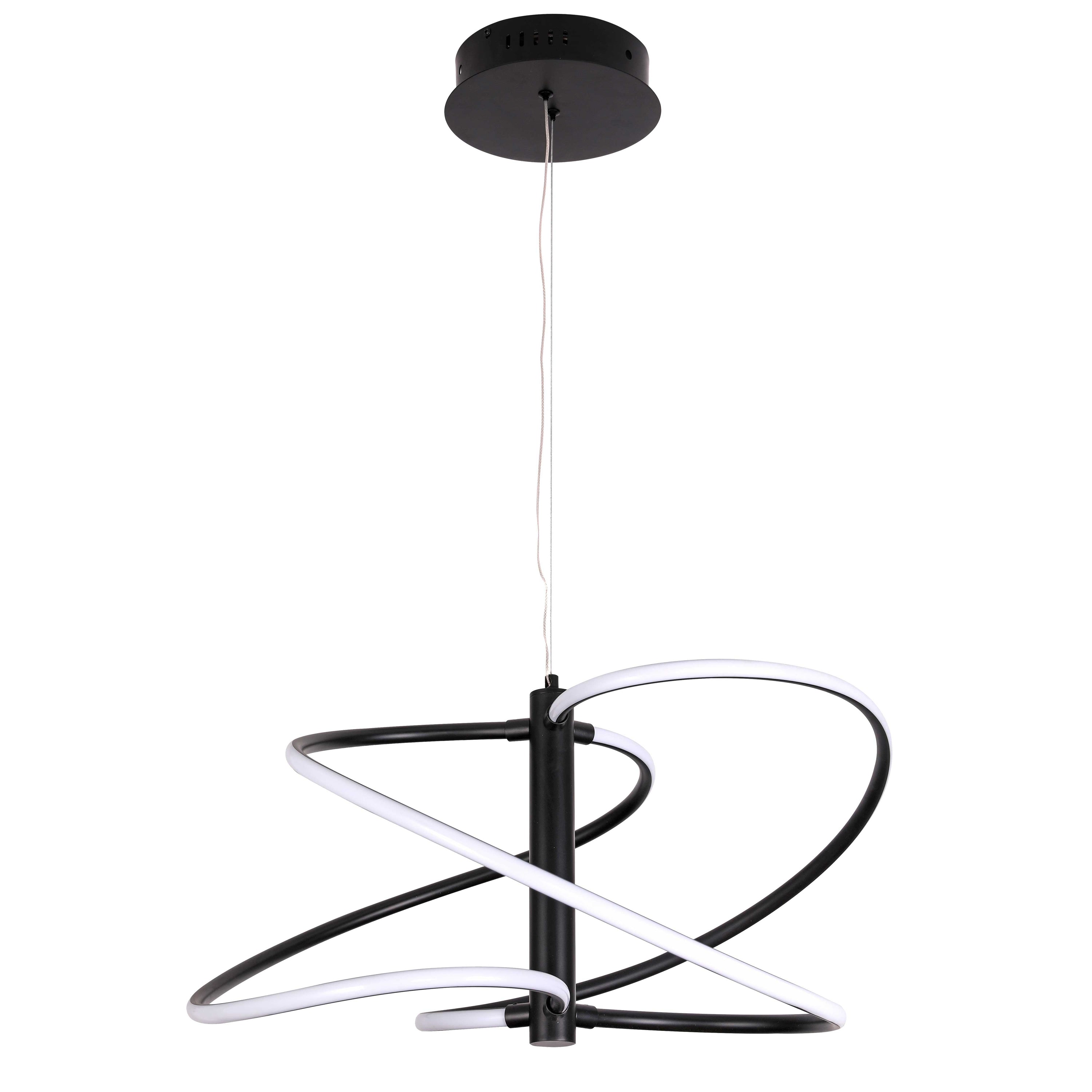 Dainolite Romy - ROM-2433LEDP-MB - 36W Pendant Matte Black with White Silicone Diffuser - Matte Black