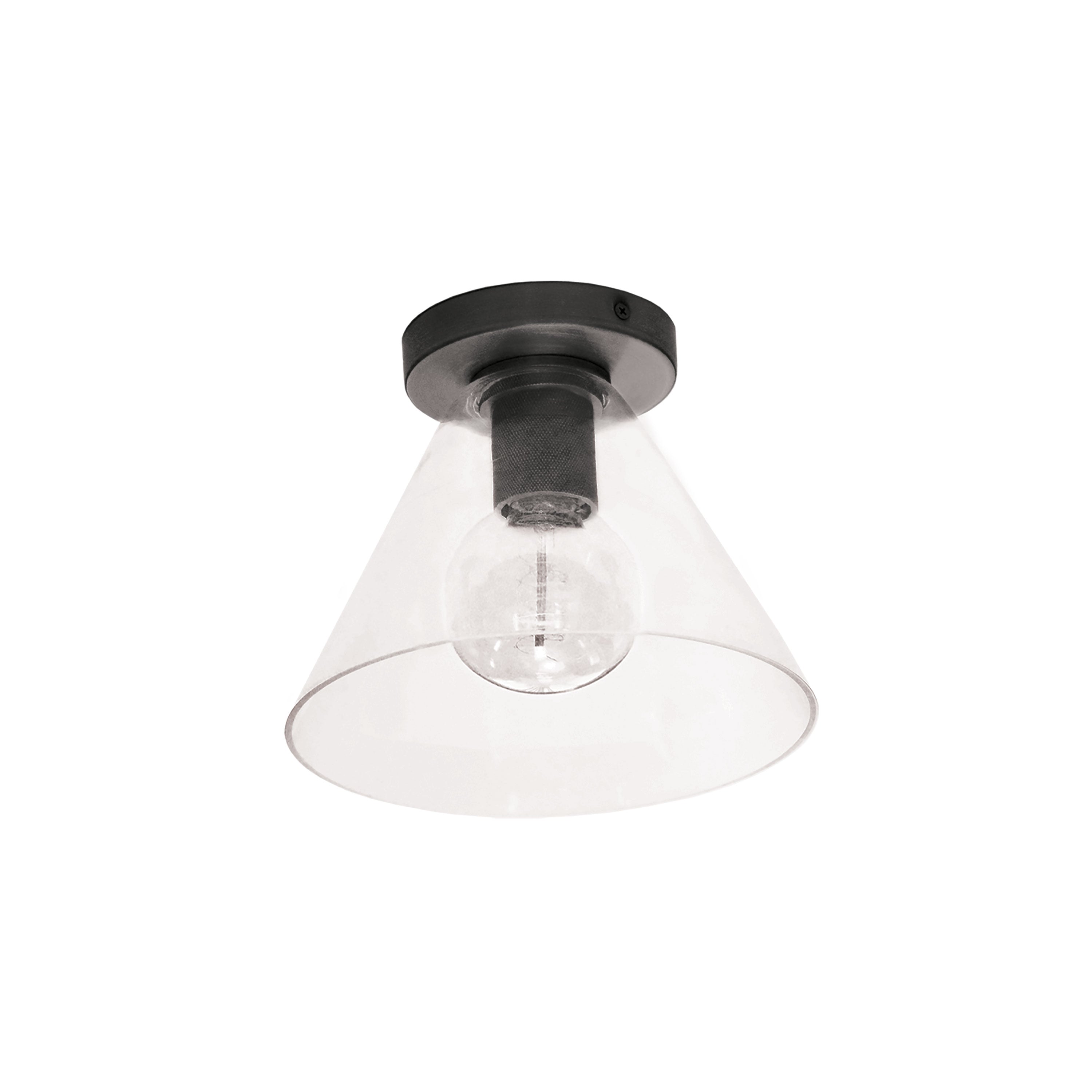 Dainolite Roswell - RSW-91FH-MB-CLR - 1 Light Matte Black Flush Mount w/ Clear Glass - Black