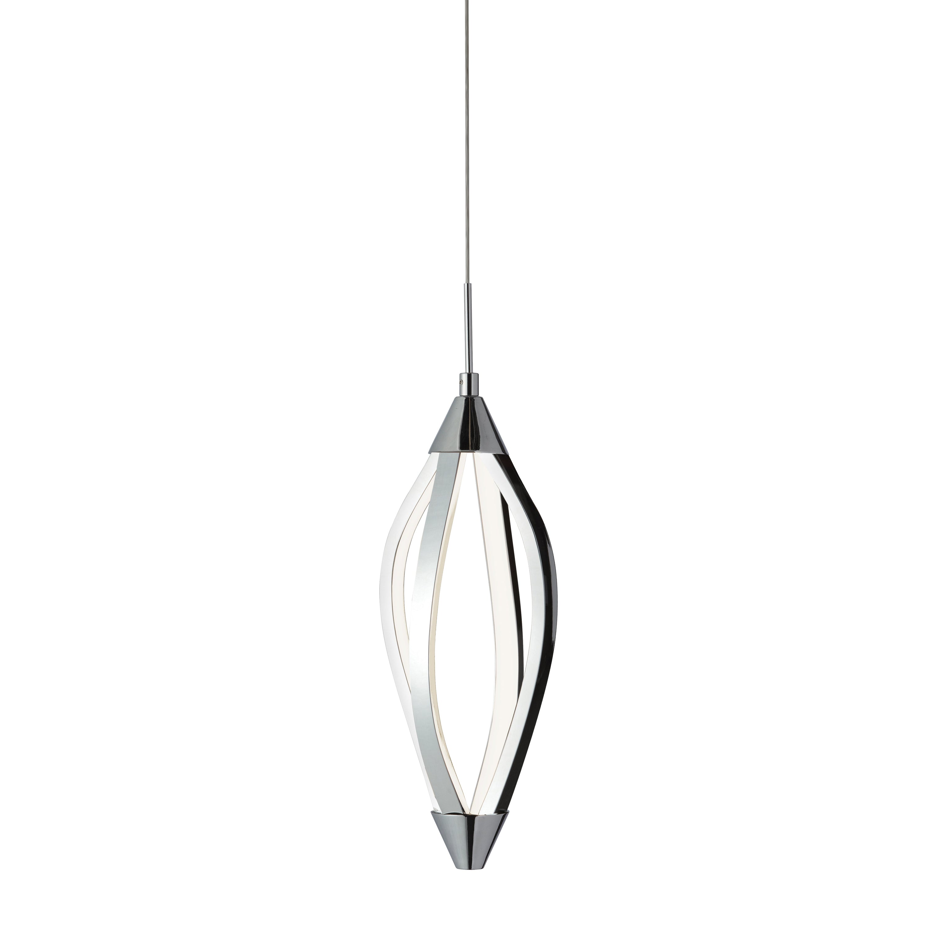 Dainolite Selene - SEL-6P-PC - 15 Watts LED Pendant with Swooped Arms, Polished Chrome Finish - Polished Chrome