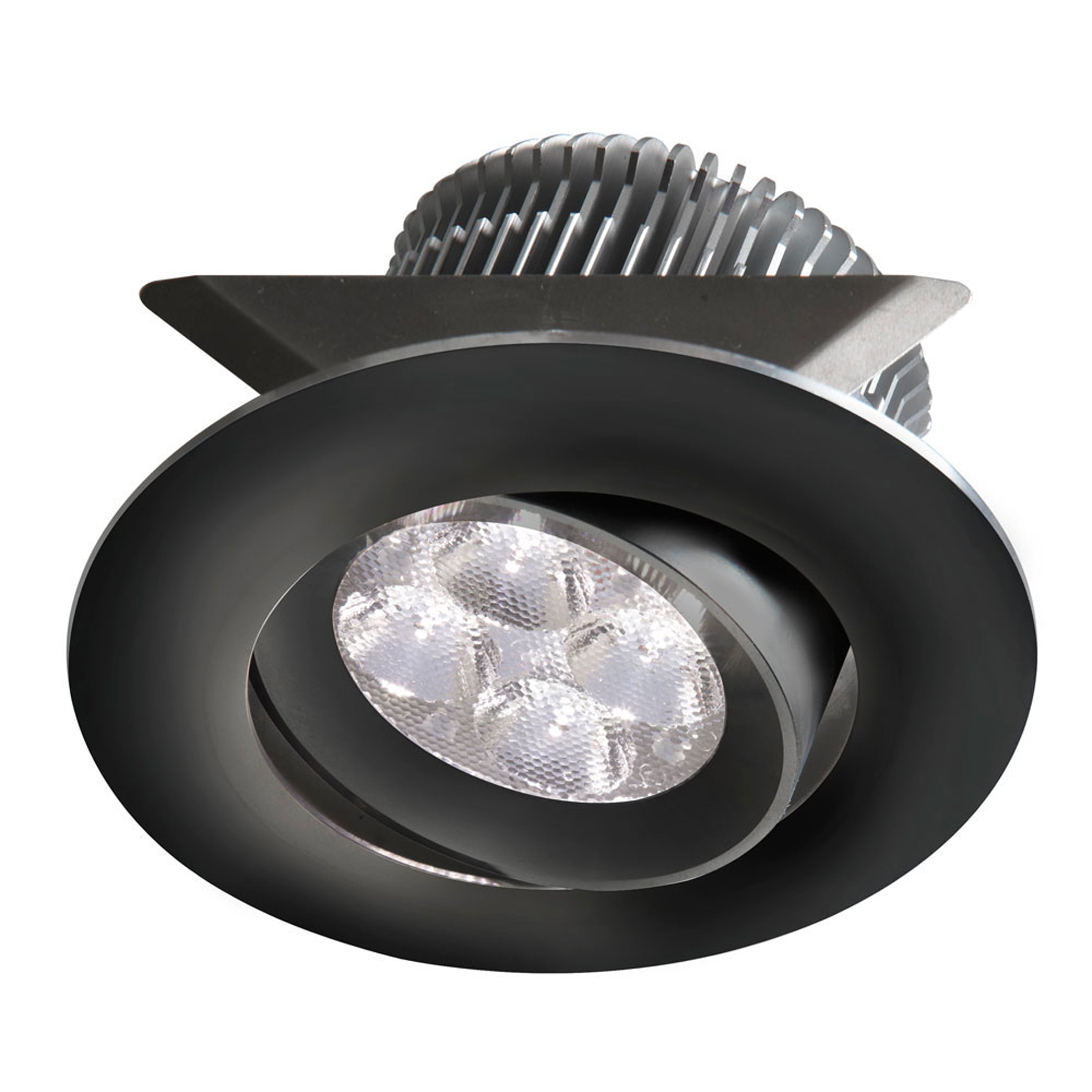 Dainolite LED - SMP-LED-8-BK - Black 2x4W 3000K, CRI80+, 25° beam, 24VDC input with Male Connector, 18" Lead wire, D84xH50 mm, Dimmable.±25° Adjustable tilt angle. - Black