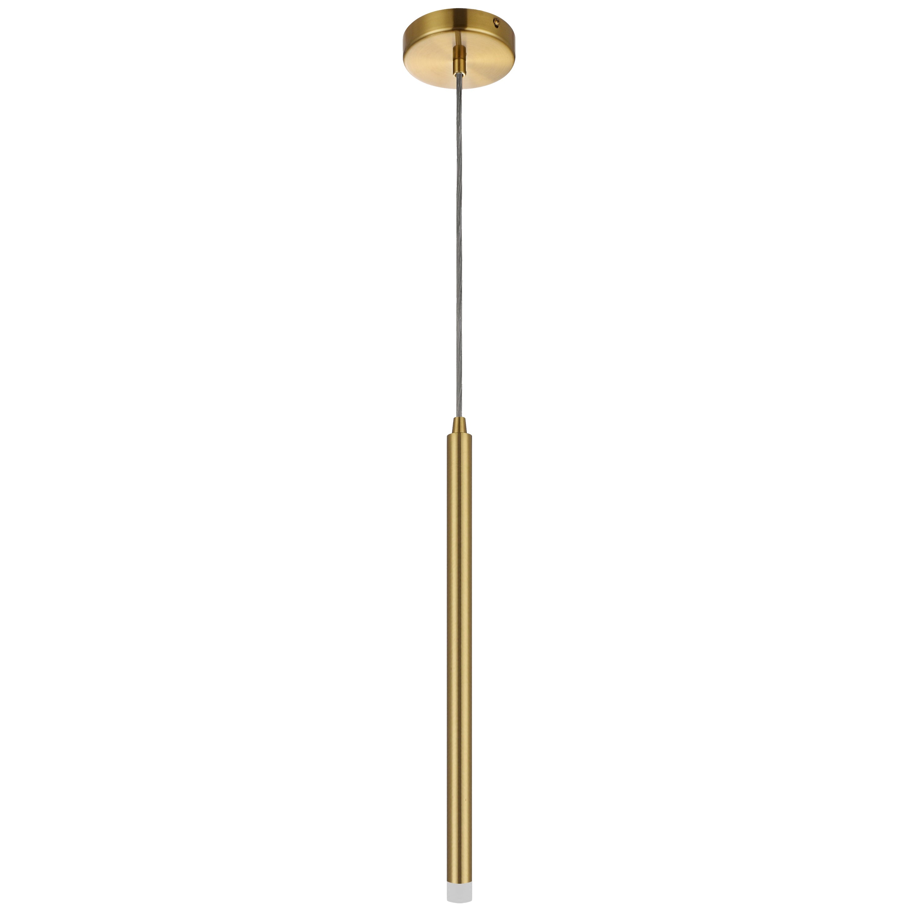 Dainolite SNY-183LEDP-AGB 3W Pendant Aged Brass with Frosted Acrylic Diffuser