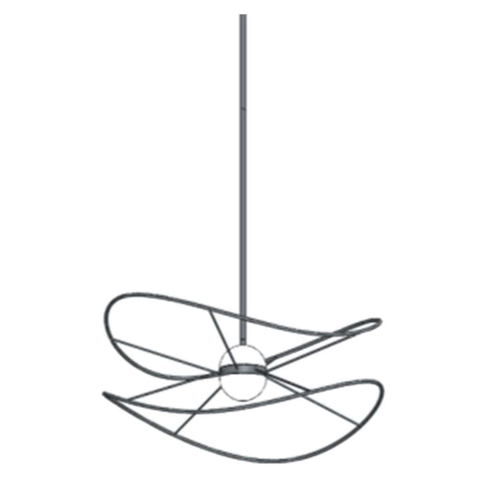 Dainolite SVE-2412LEDP-MB 12W Pendant Matte Black with White Acrylic Diffusers