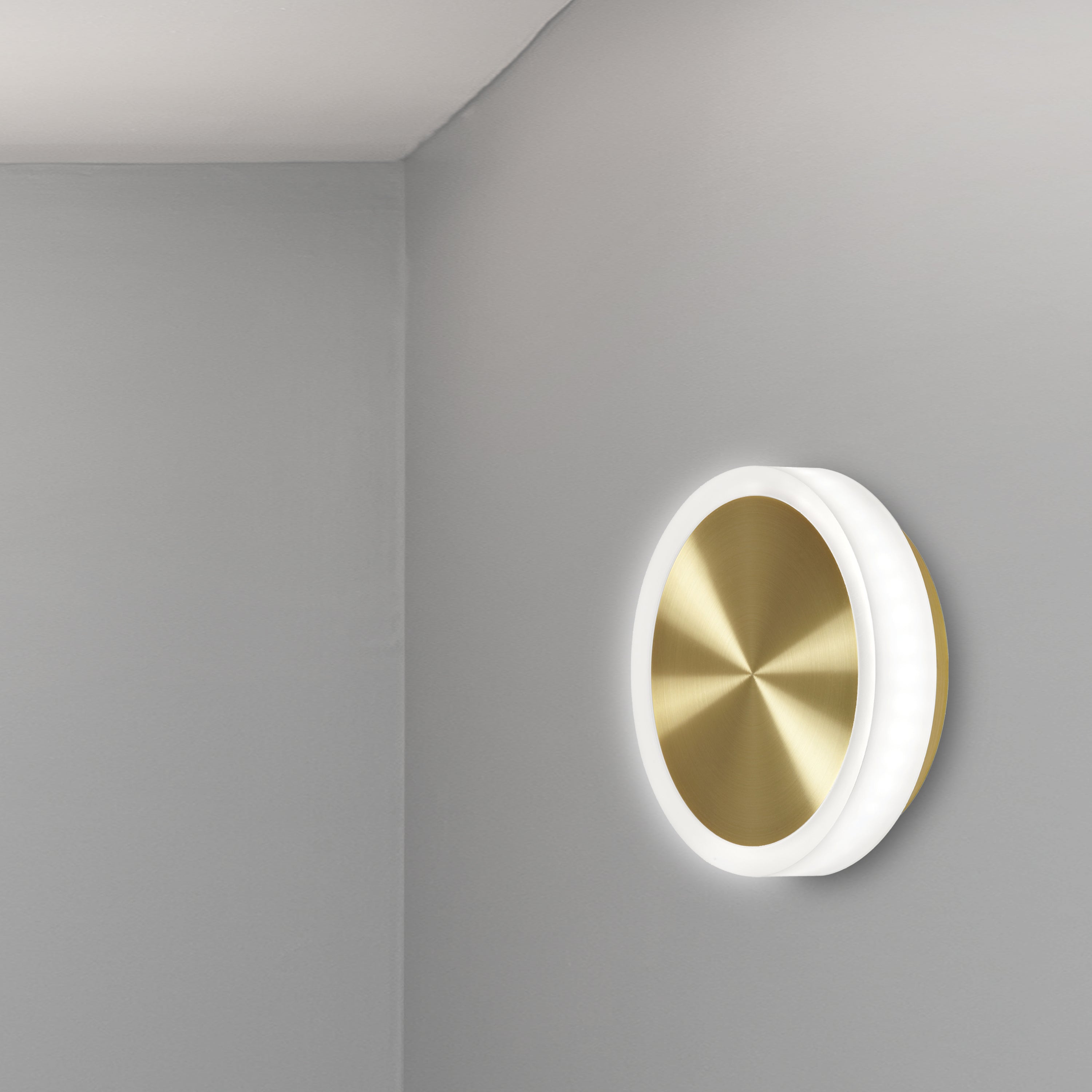 Dainolite Topaz - TOP-612LEDW-AGB - 12W Aged Brass Wall Sconce w/ Frosted Acrylic Diffuser - Aged Brass