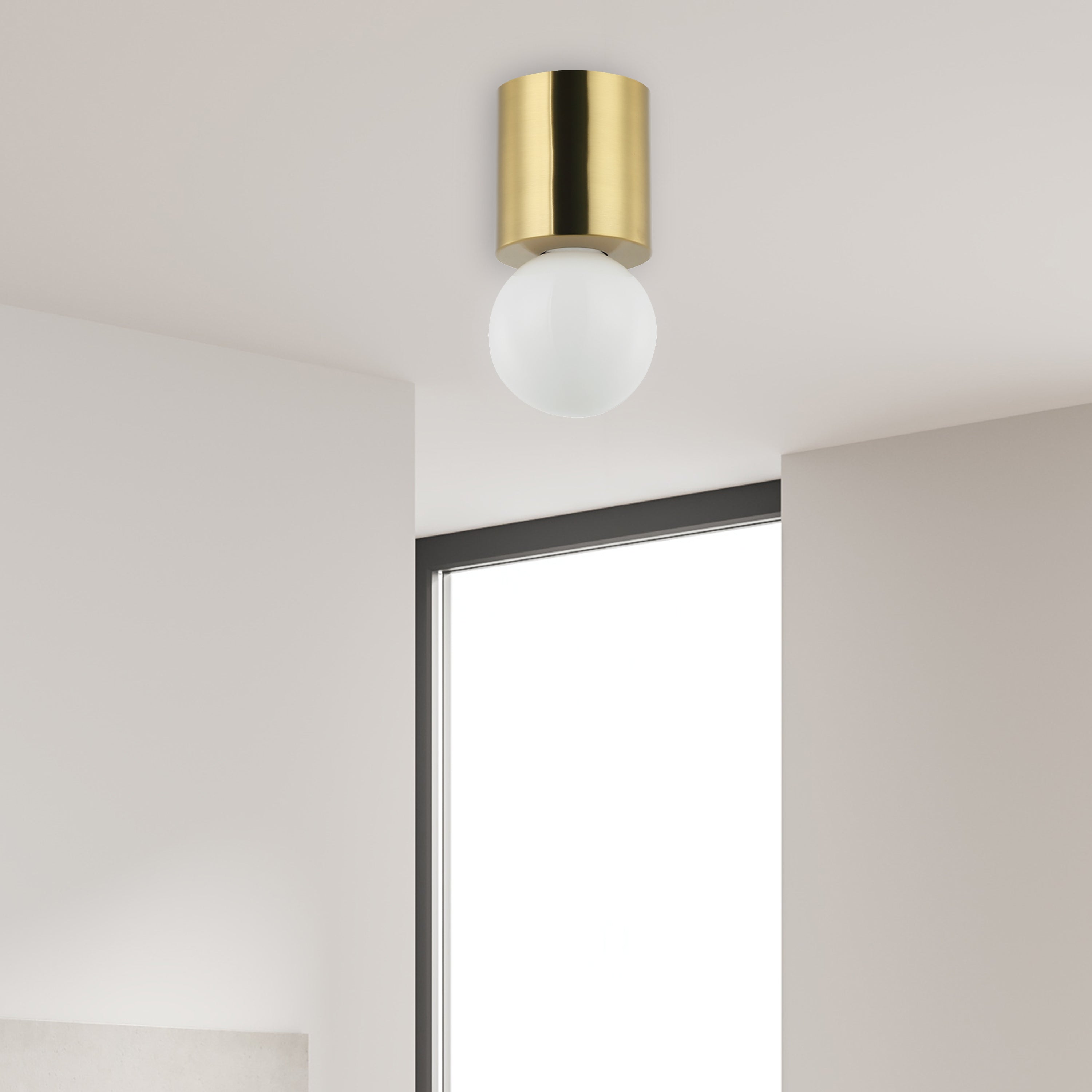 Dainolite Theron - TRN-51FH-AGB - 1 Light Aged Brass Flush Mount - Aged Brass