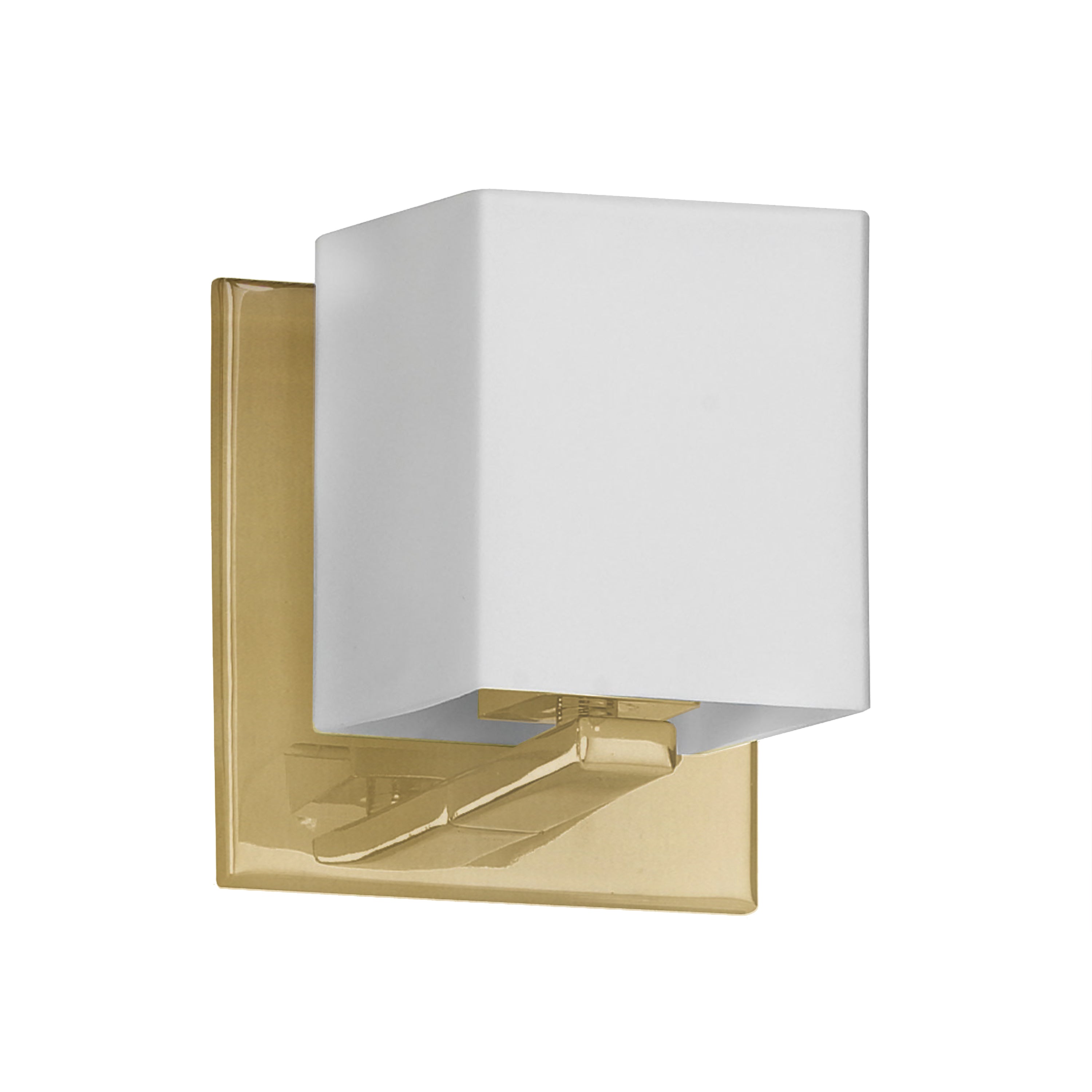 Dainolite Verona - V1230-1W-AGB - 1 Light Wall Sconce, Aged Brass with White Glass - Aged Brass