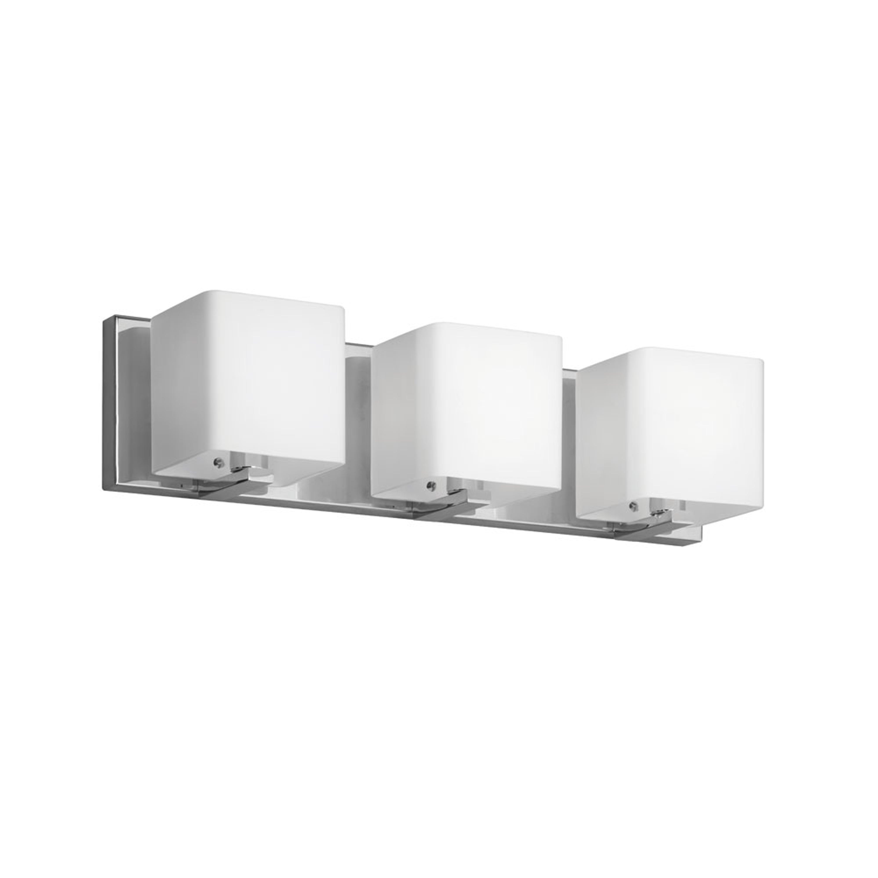 Dainolite Verona - V1233-3W-PC - 3 Light Vanity Fixture, Polished Chrome, Frosted White Glass Shade - Polished Chrome