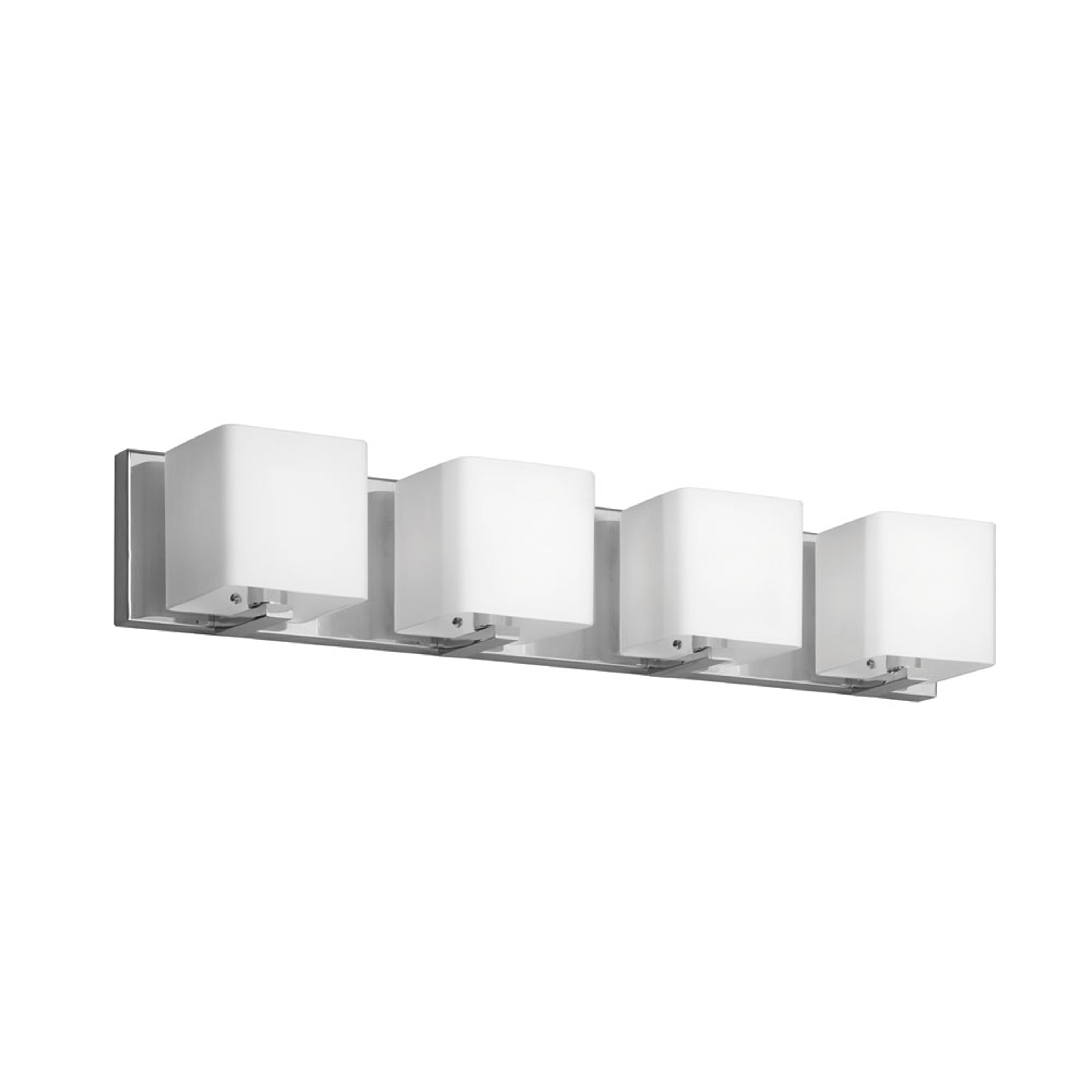 Dainolite Verona - V1233-4W-PC - 4 Light Vanity Fixture, Polished Chrome, Frosted White Glass Shade - Polished Chrome