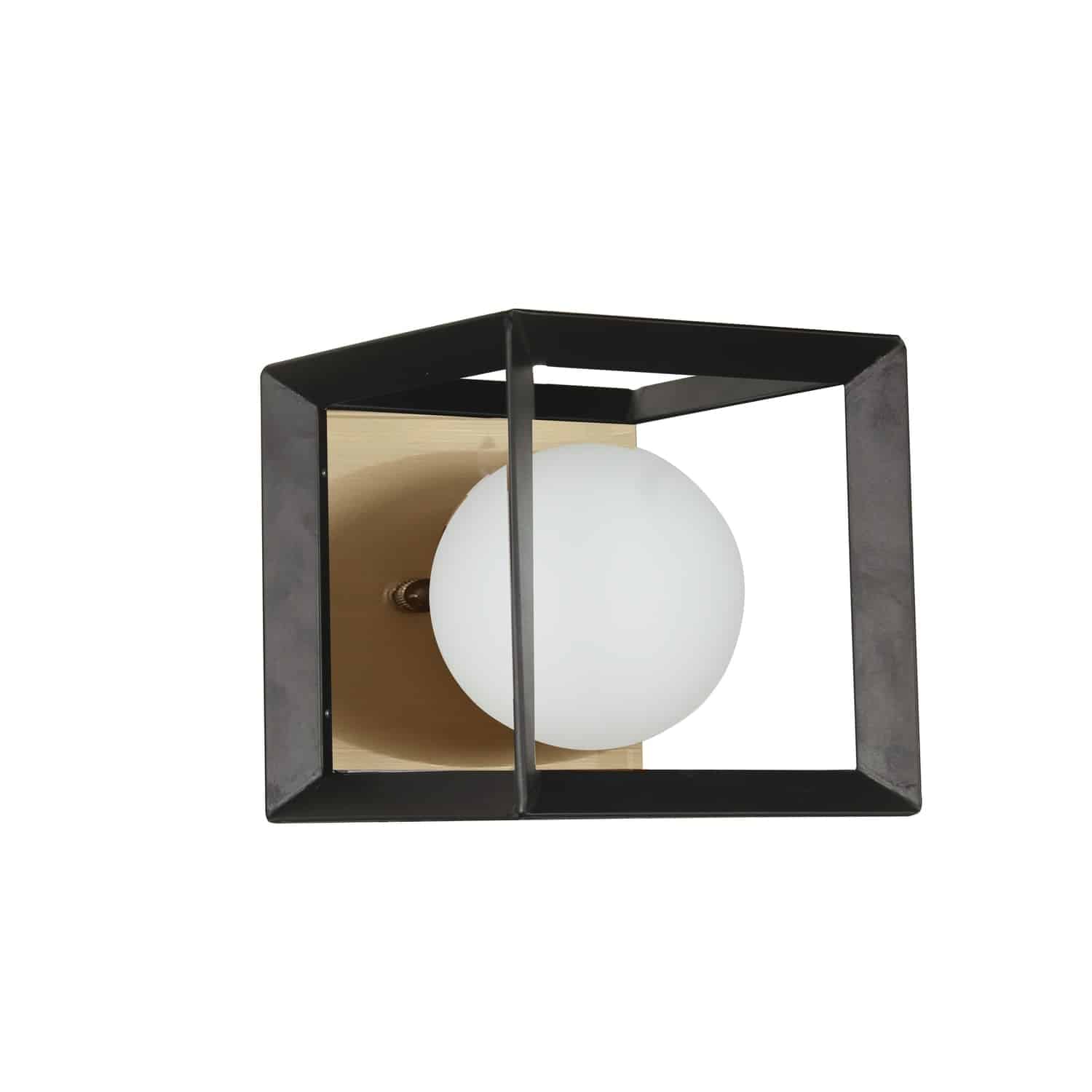 Dainolite Transitional - V166-1W-BK-AGB - 1 Light Wall Sconce Black and Aged Brass Finish - Black