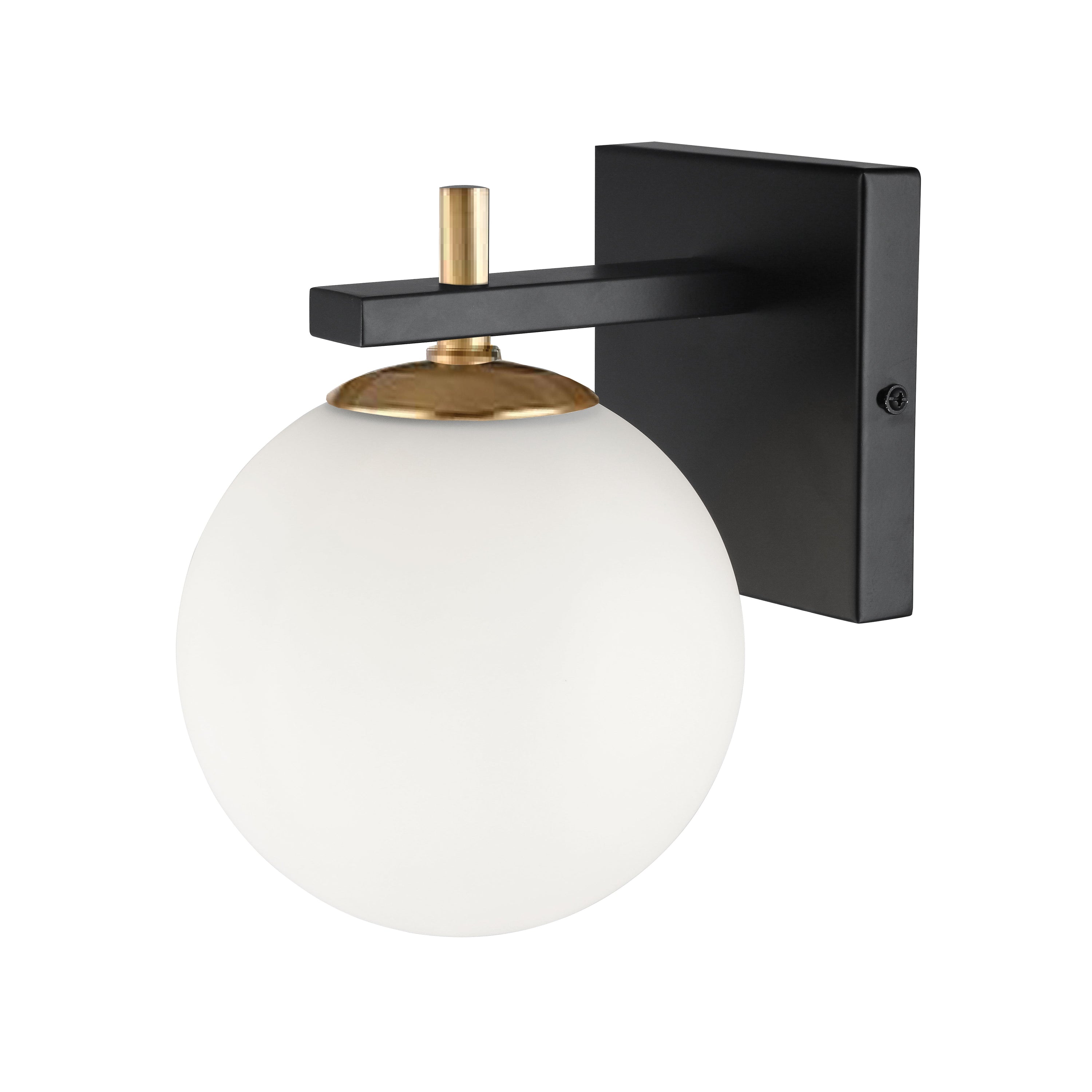 Dainolite Vivaldi - VAD-51W-MB-AGB - 1 Light Wall Sconce, Matte Black and Aged Brass - Matte Black