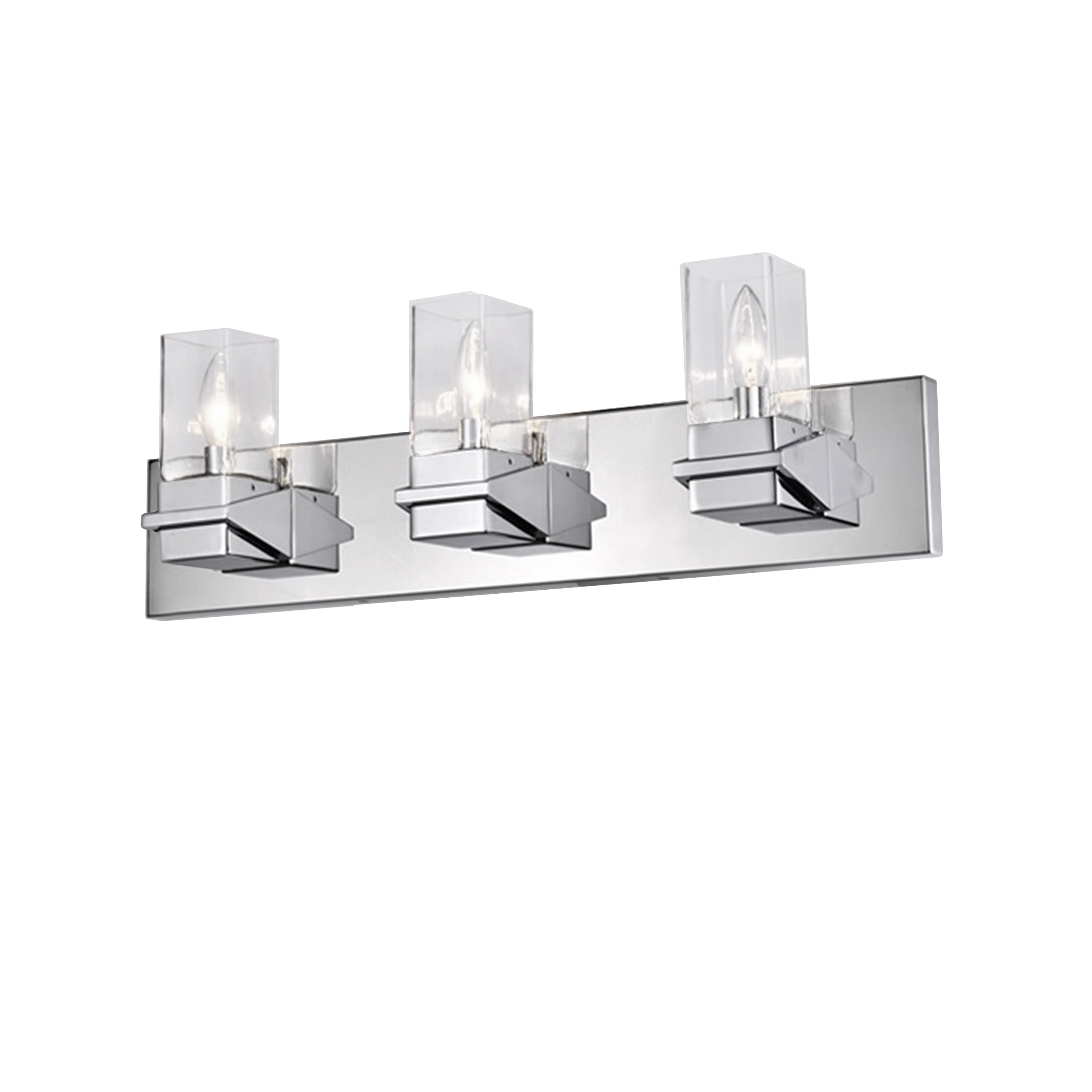 Dainolite Veronica - VER-243W-PC - 3 Light Vanity Fixture, Polished Chrome w/ Clear Glass - Polished Chrome