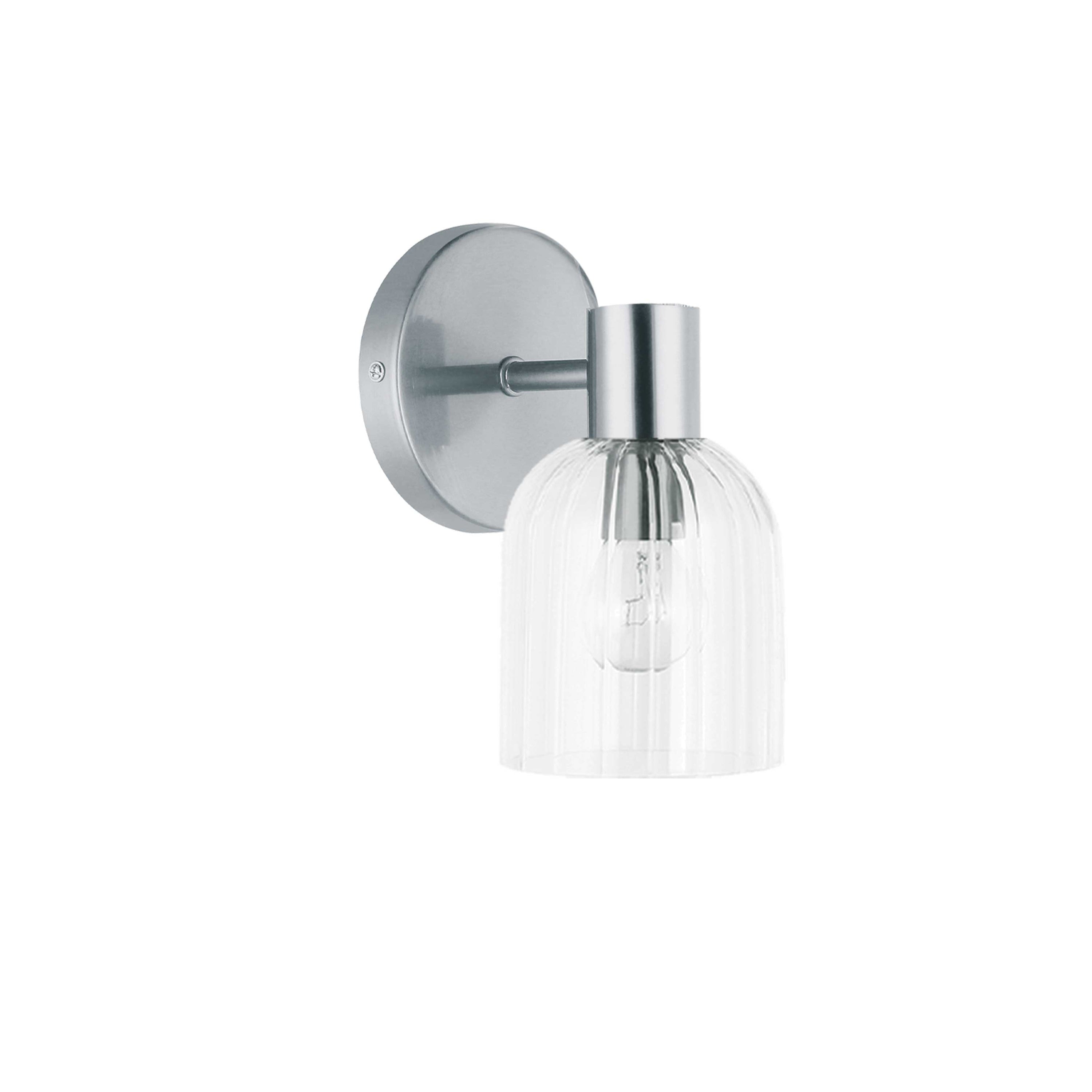 Dainolite Vienna - VIE-81W-PC - 1 Light Vienna Wall Sconce Polished Chrome w/ Clear Ribbed Glass - Polished Chrome