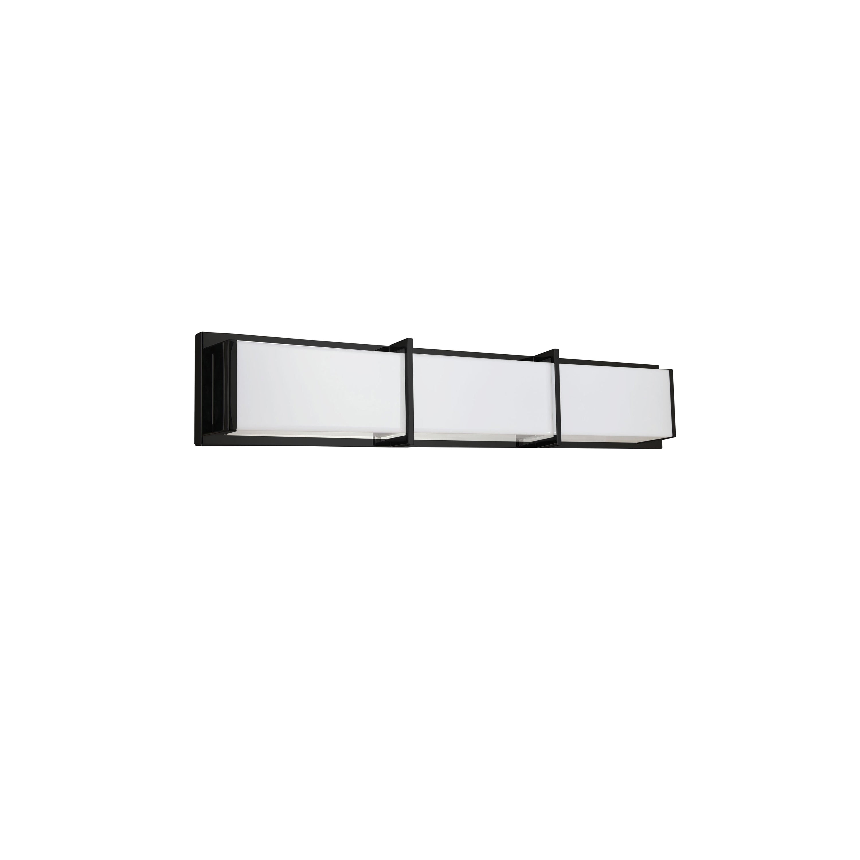 Dainolite Winston - VLD-413-MB - 36W Matte Black Vanity Fixture Light w/ White Acrylic Diffuser - Black