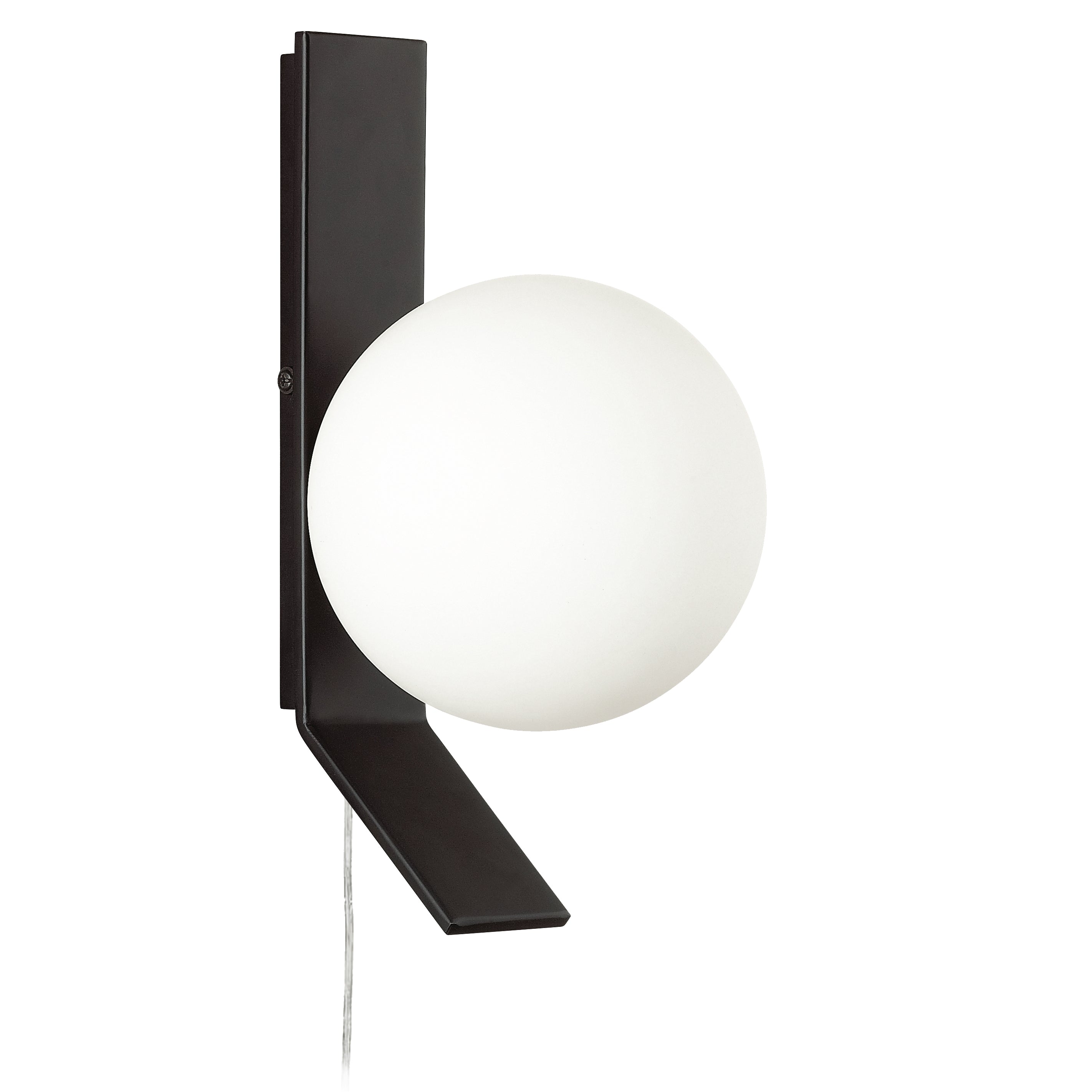 Dainolite Valemont - VMT-51W-MB - 1 Light Wall Sconce, Matte Black w/ Opal White Glass - Black