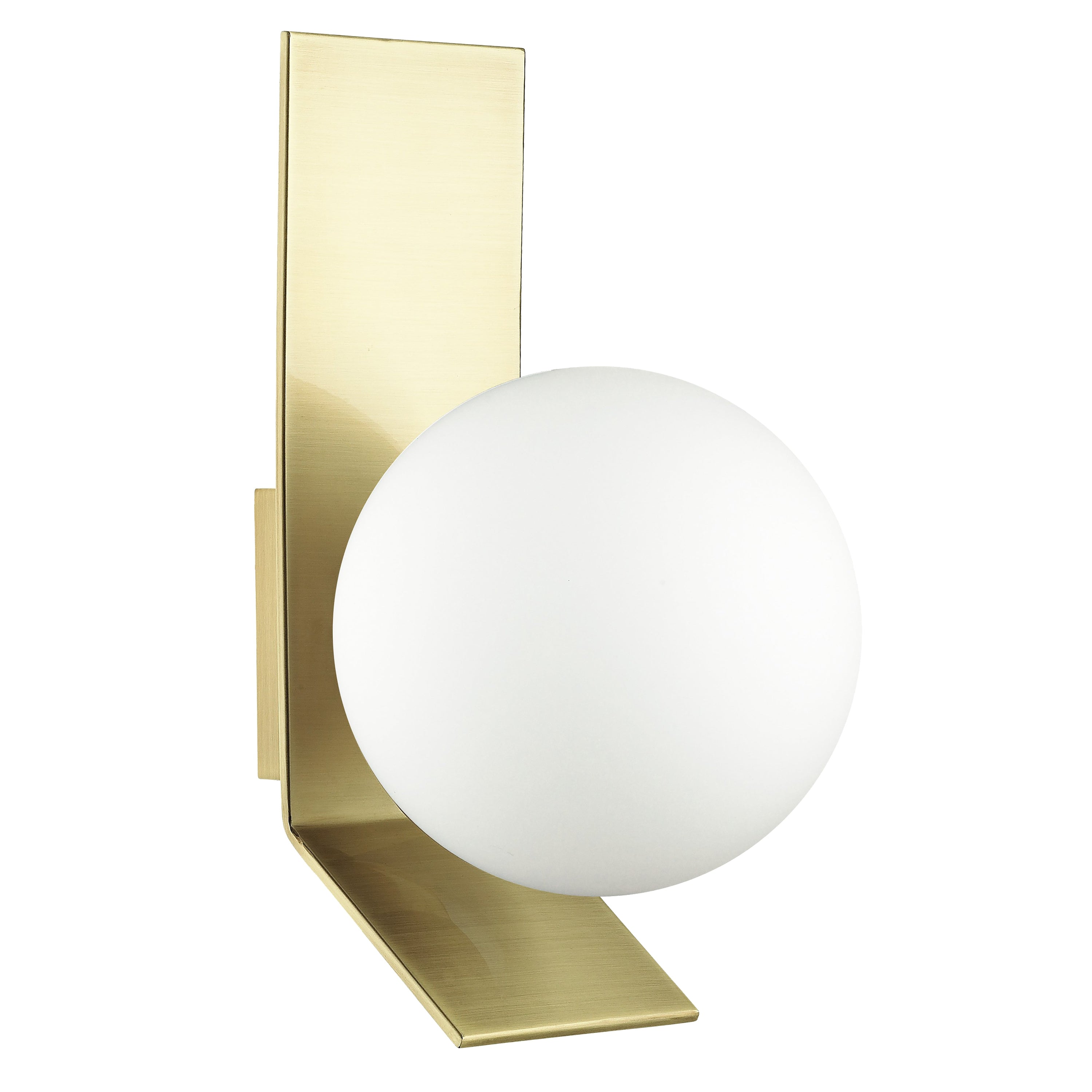 Dainolite Valemont - VMT-81W-AGB - 1 Light Wall Sconce, Aged Brass w/ Opal White Glass - Aged Brass