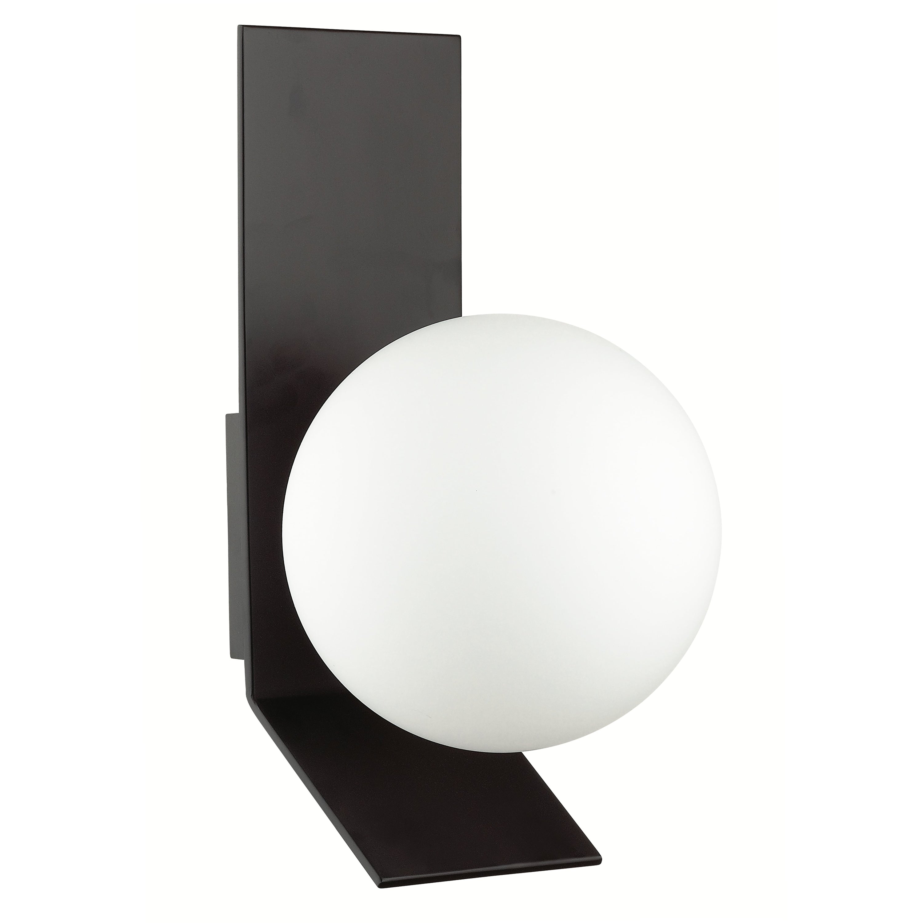 Dainolite Valemont - VMT-81W-MB - 1 Light Wall Sconce, Matte Black w/ Opal White Glass - Black