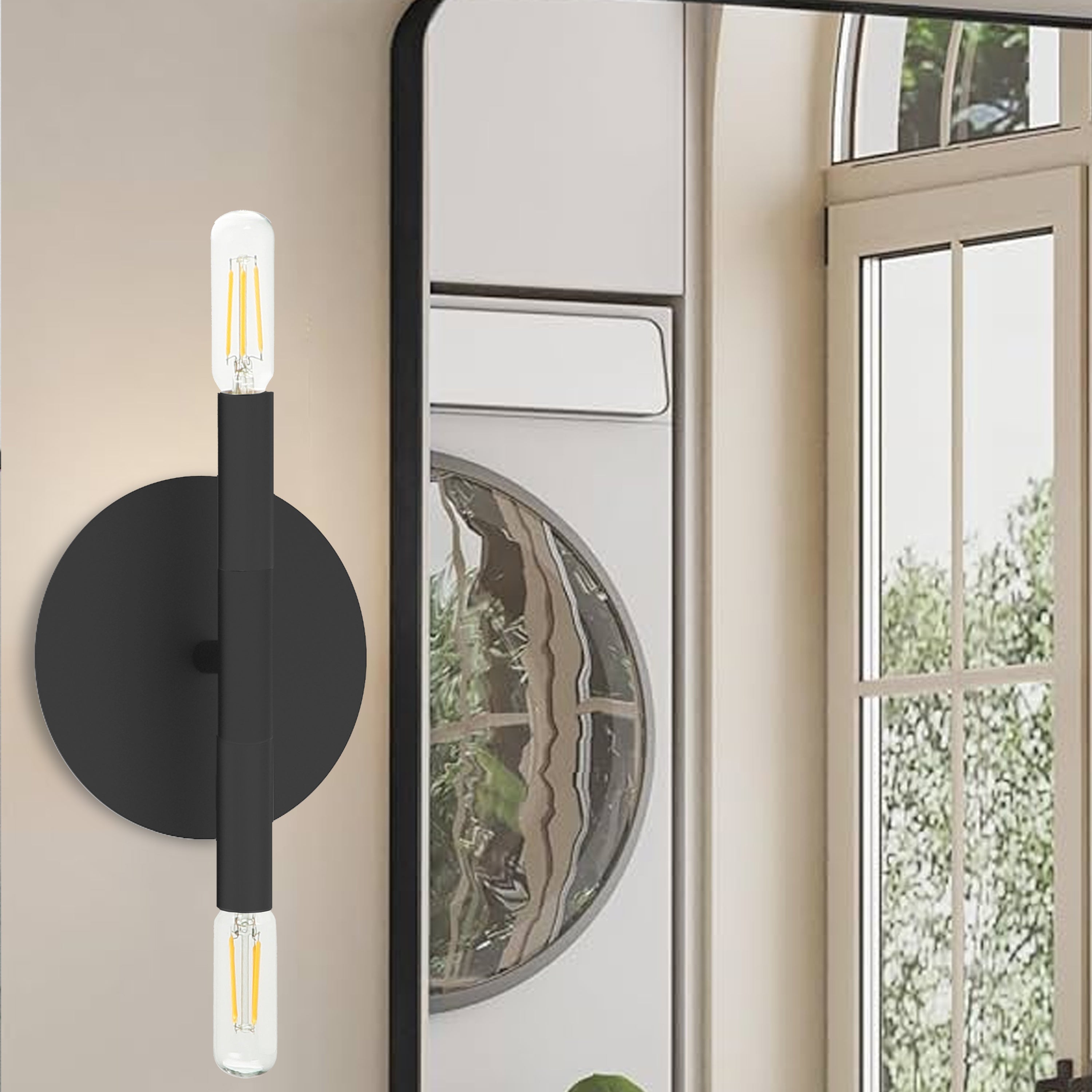 Dainolite Wand - WAN-132W-MB - 2 Light Wall Sconce, Matte Black - Black