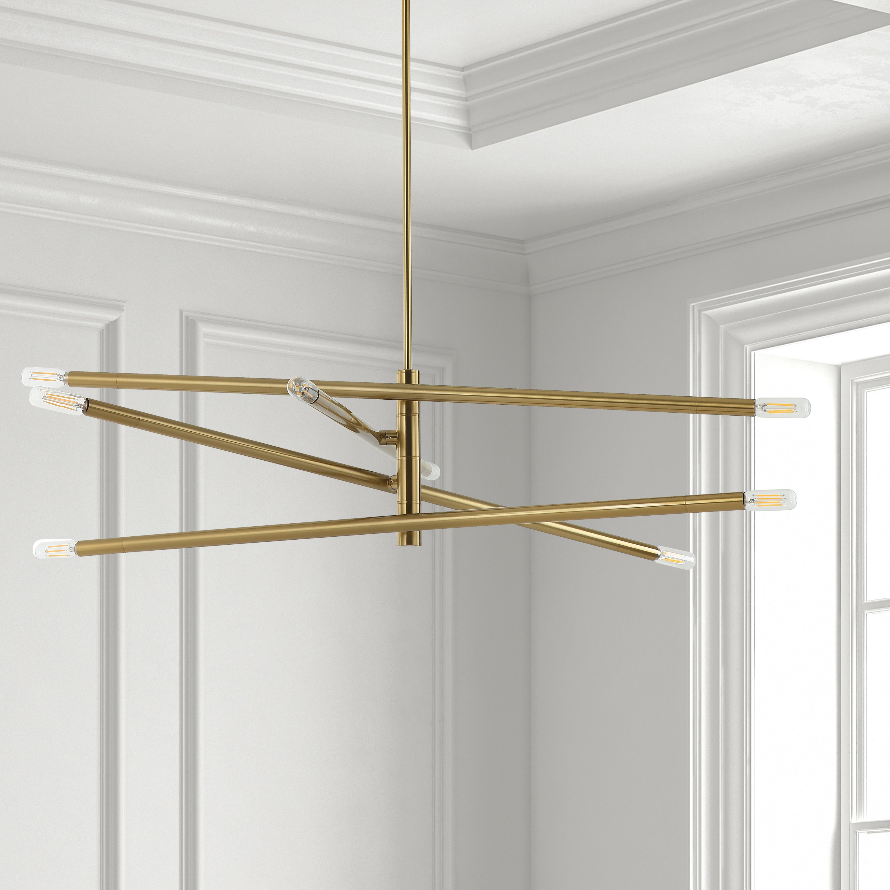 Dainolite Wand - WAN-408P-AGB - 8 Light Pendant in Aged Brass - Aged Brass