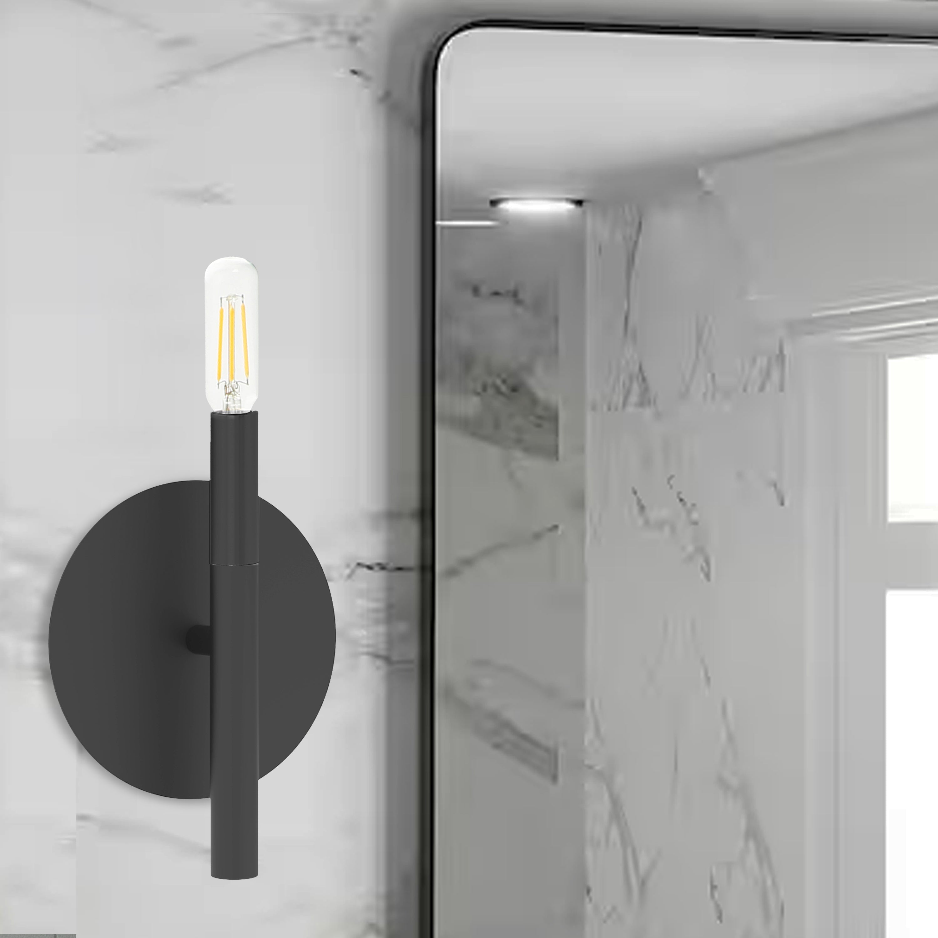 Dainolite Wand - WAN-91W-MB - 1 Light Wall, Sconce Matte Black - Black