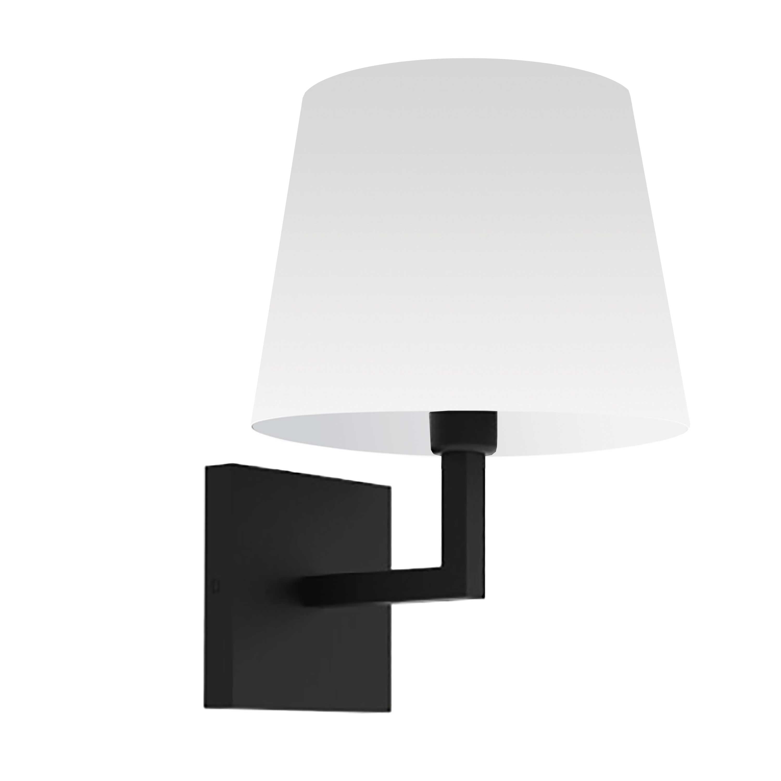 Dainolite Whitney - WHN-91W-MB-WH - 1 Light Wall, Sconce Matte Black with White Shade - White