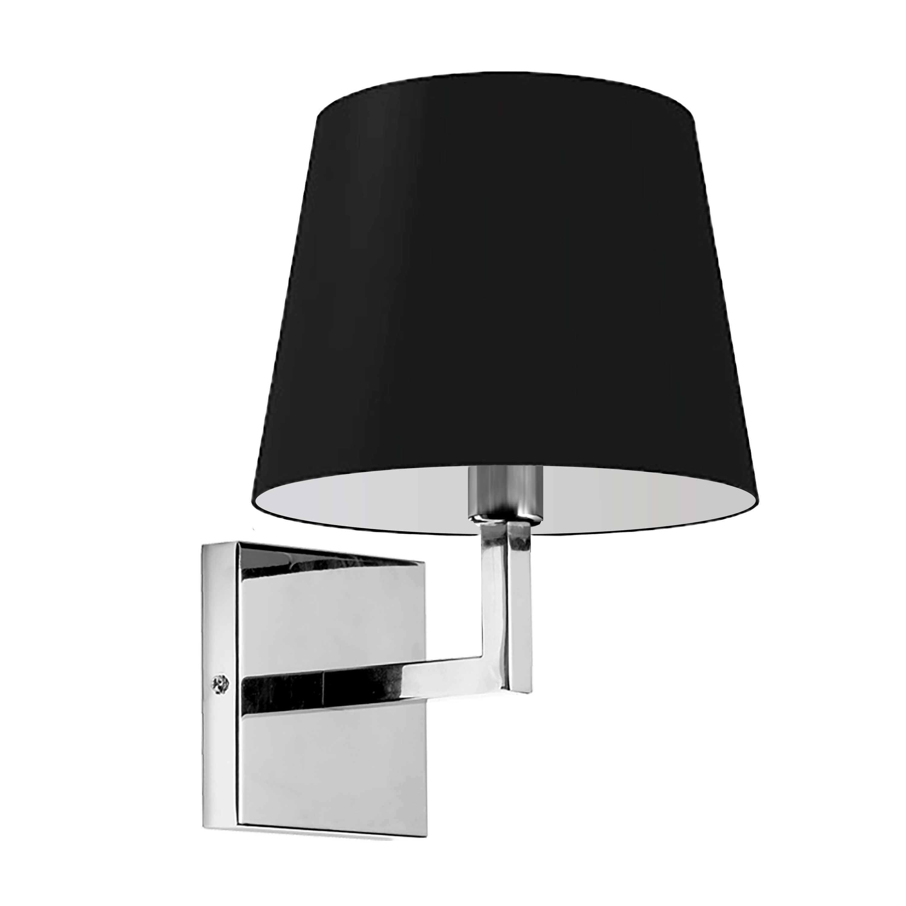 Dainolite Whitney - WHN-91W-PC-BK - 1 Light Wall, Sconce Polished Chrome with Black Shade - Black