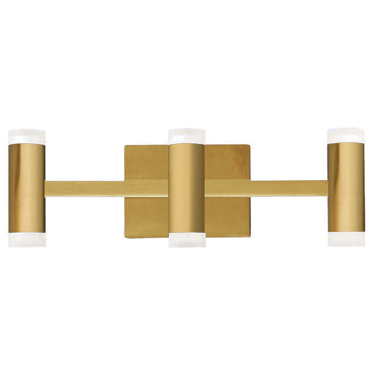 Dainolite Wilson - WLS-1933LEDW-AGB - 33W LED Vanity Fixture, Aged Brass with a Frosted Acrylic Diffuser - Aged Brass