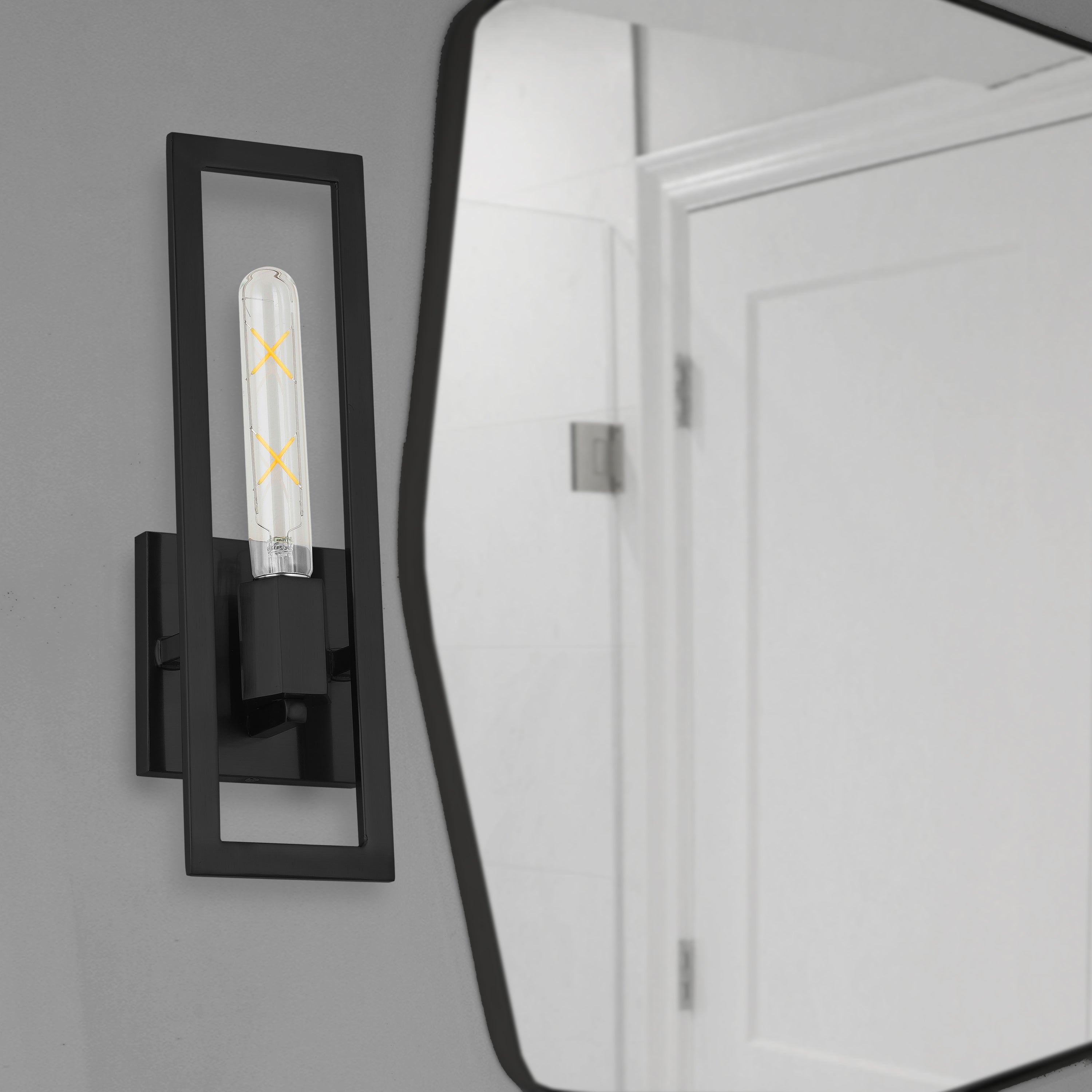 Dainolite Wisteria - WTS-141W-MB - 1 Light Wall Sconce, Matte Black - Matte Black