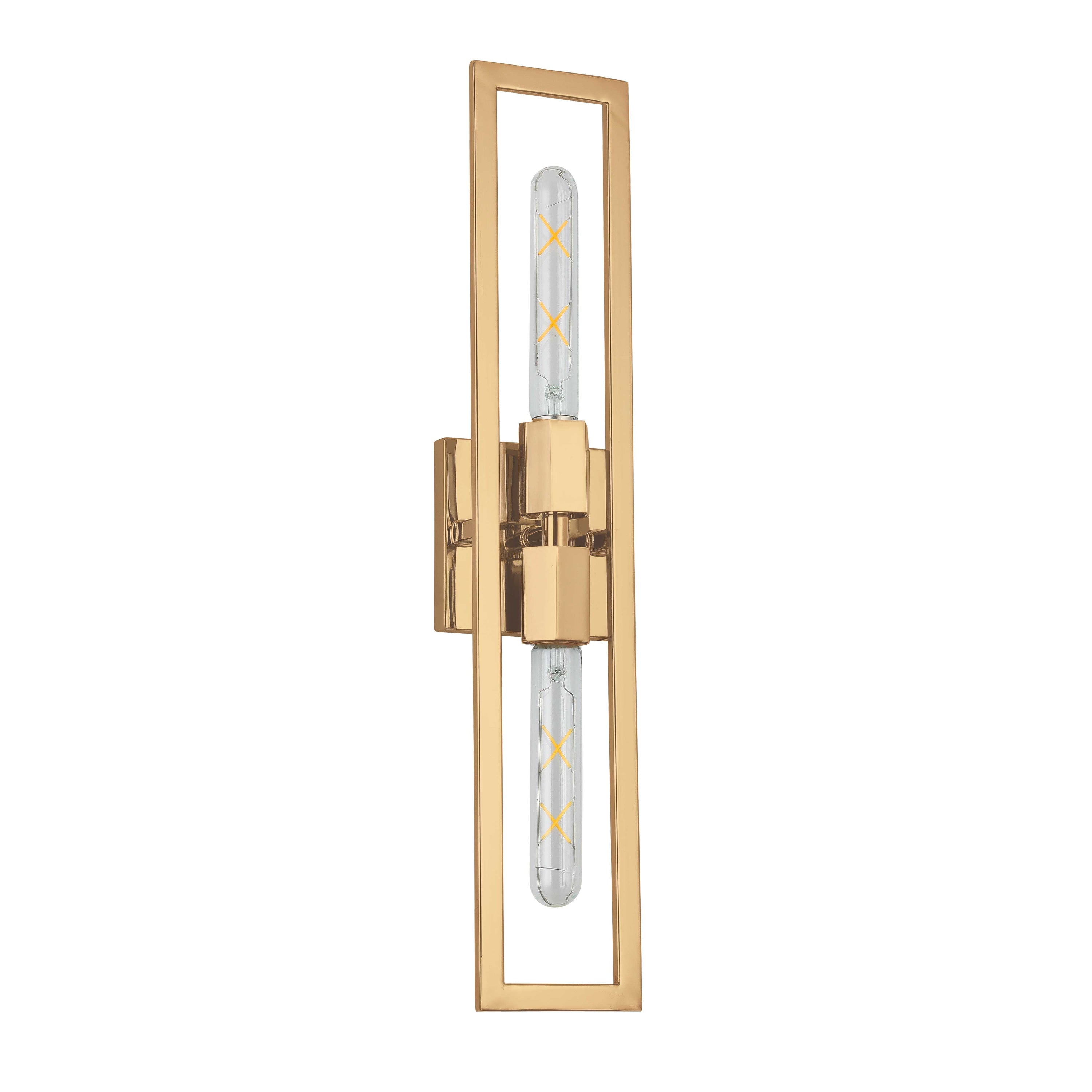 Dainolite Wisteria - WTS-222W-AGB - 2 Light Wall Sconce, Aged Brass - Aged Brass