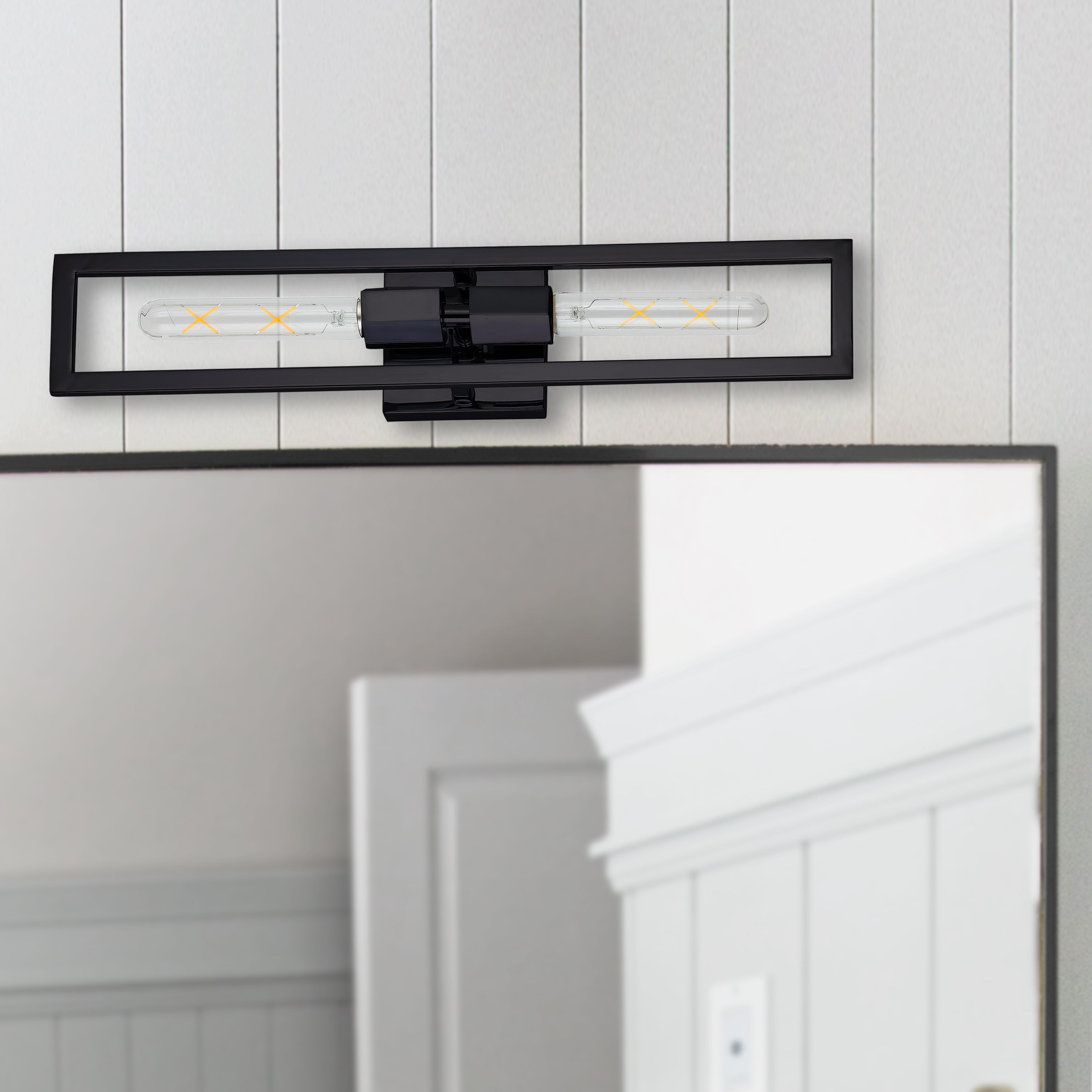 Dainolite Wisteria - WTS-222W-MB - 2 Light Wall Sconce, Matte Black - Matte Black